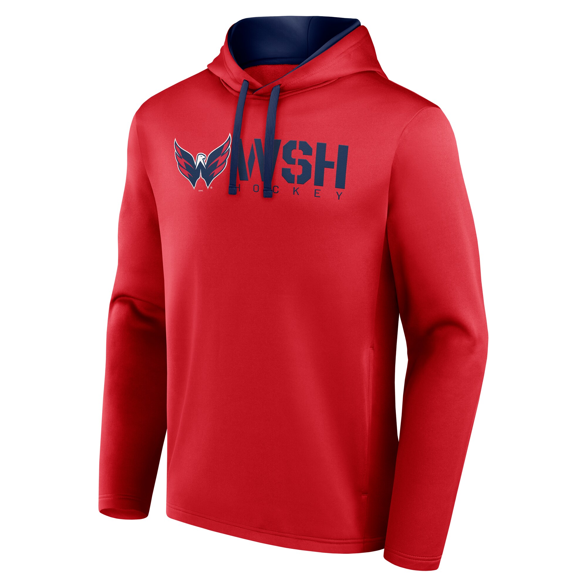 Men's Washington Capitals Logo Athletic Red Head Start Pullover Hoodie