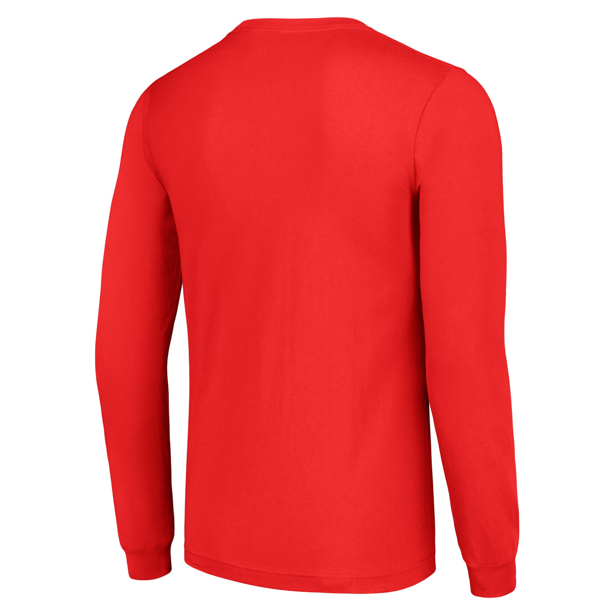 Men's Calgary Flames  Starter Red Puck Long Sleeve T-Shirt