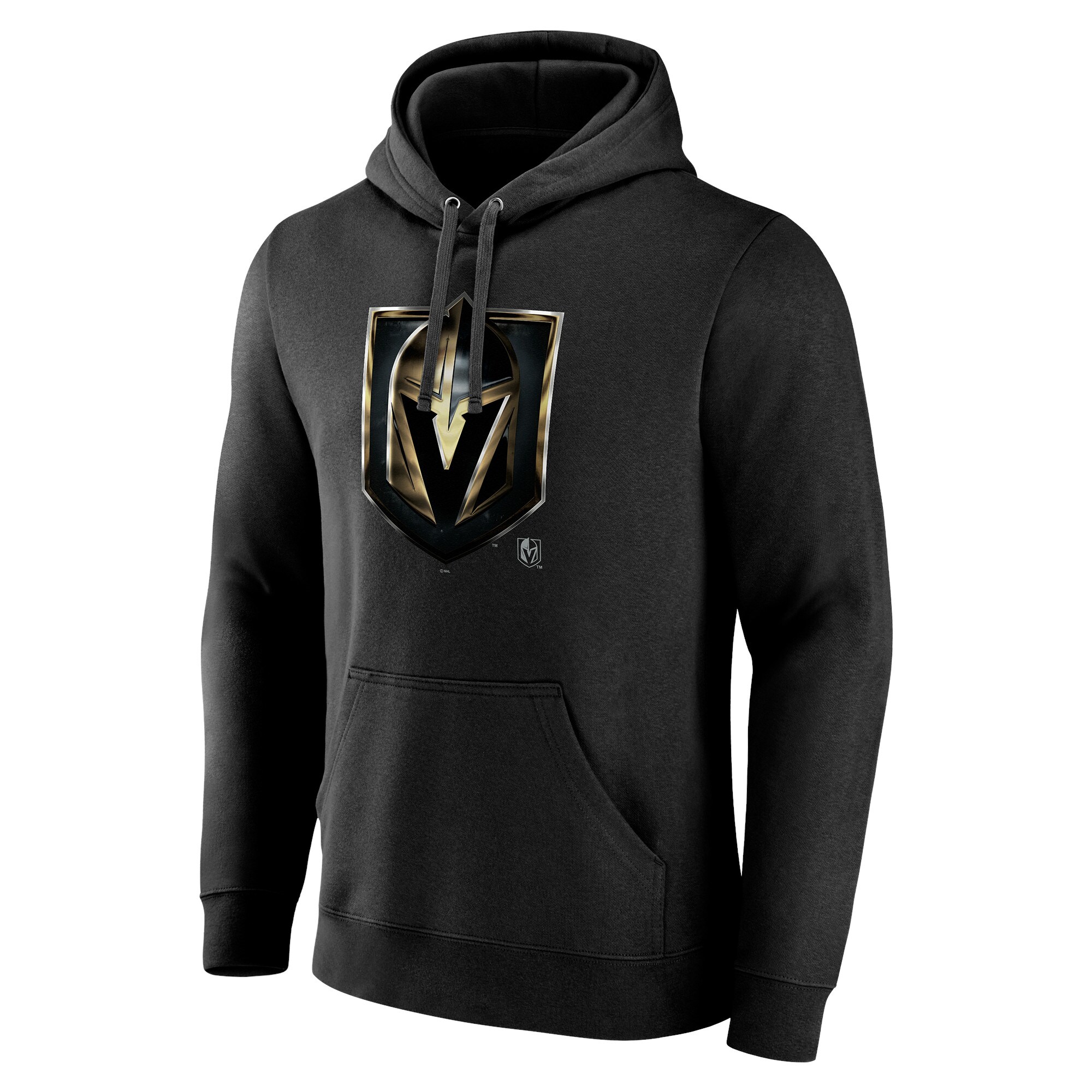Men's Vegas Golden Knights Black Personalized Midnight Mascot Logo Pullover Hoodie