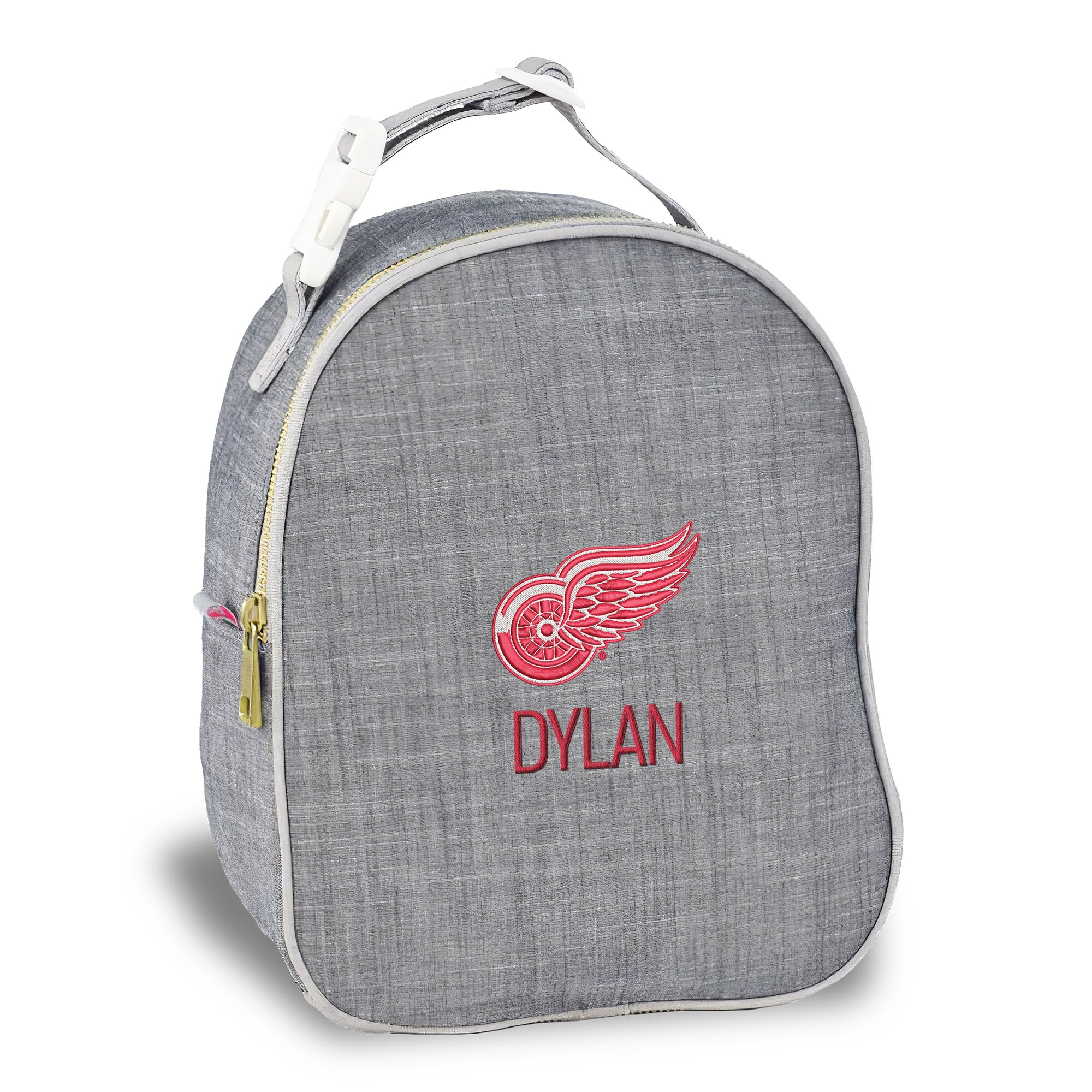 Detroit Red Wings Gray Personalized Insulated Bag