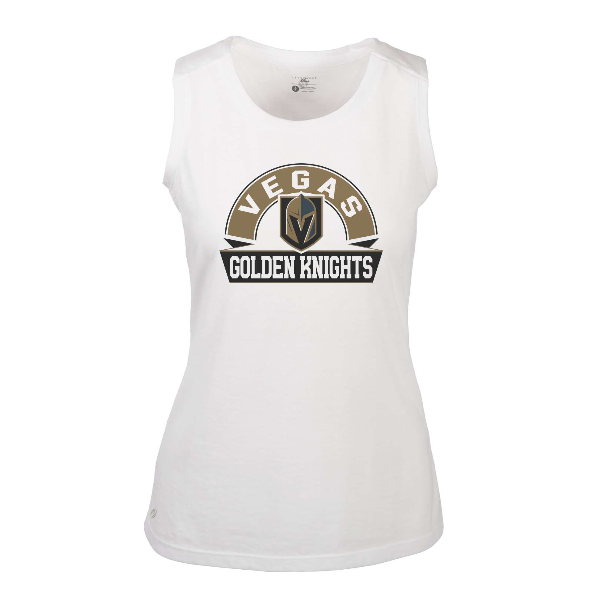 Women's Vegas Golden Knights  Levelwear White Macy Banner Arch Tank Top