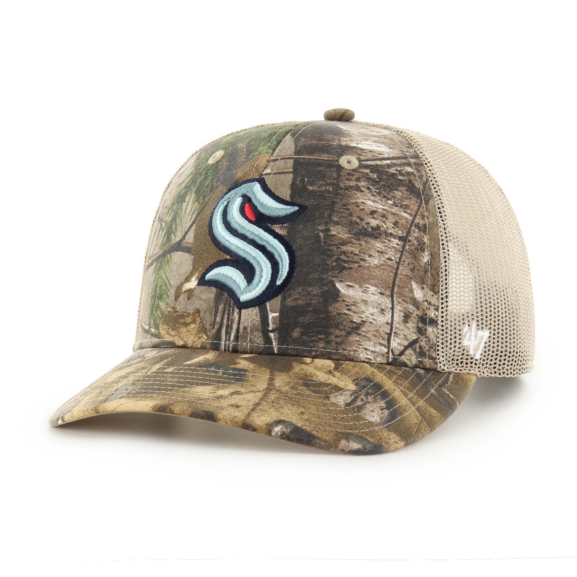 Men's Seattle Kraken '47 Realtree Camo Logo Trucker Adjustable Hat