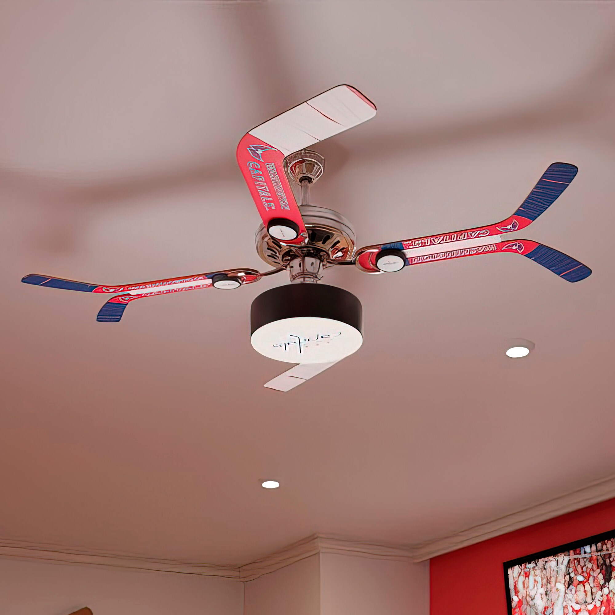 Washington Capitals Split Stick Team Home Ceiling Fan