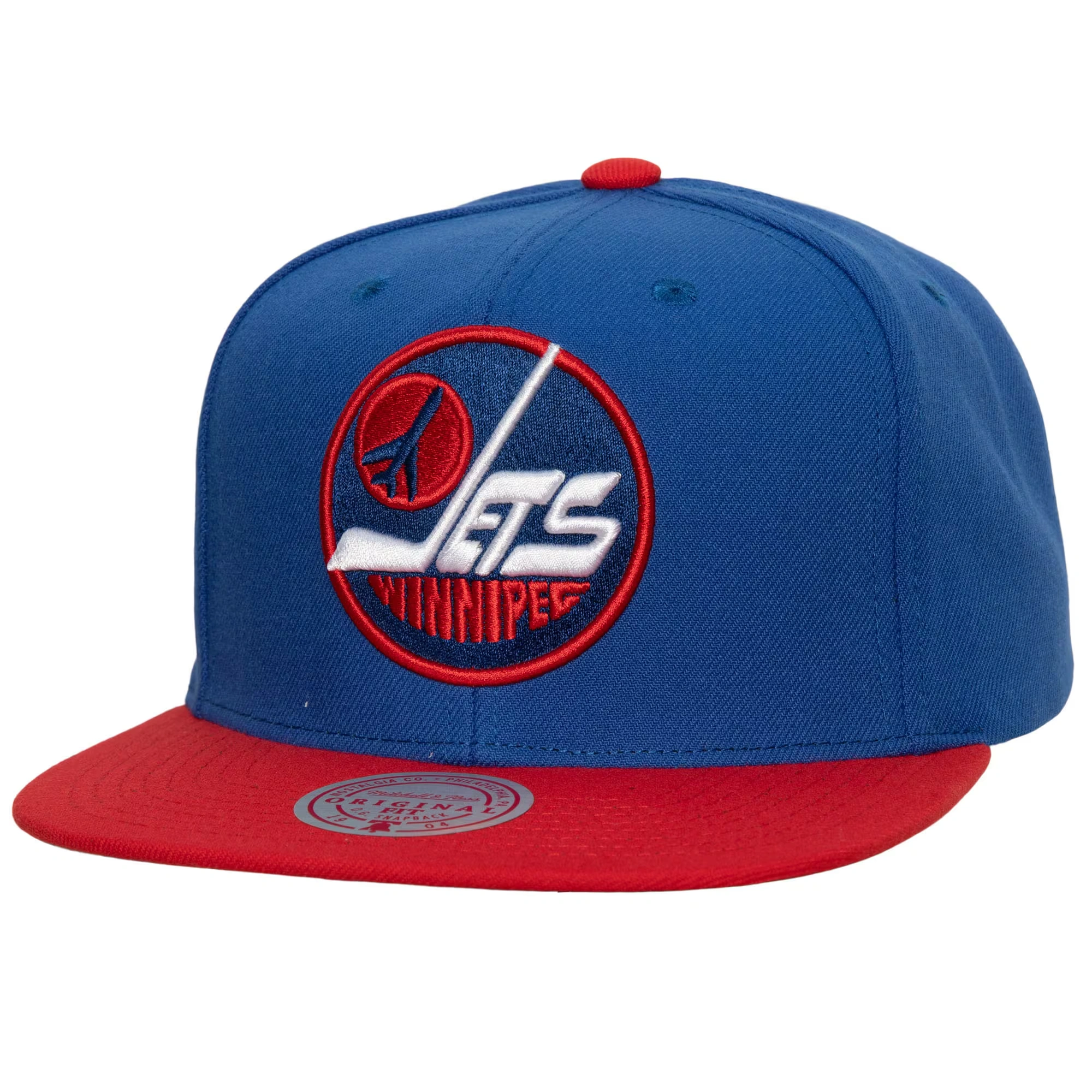 Men's Winnipeg Jets Mitchell & Ness Blue Core Team Ground 2.0 Snapback Hat