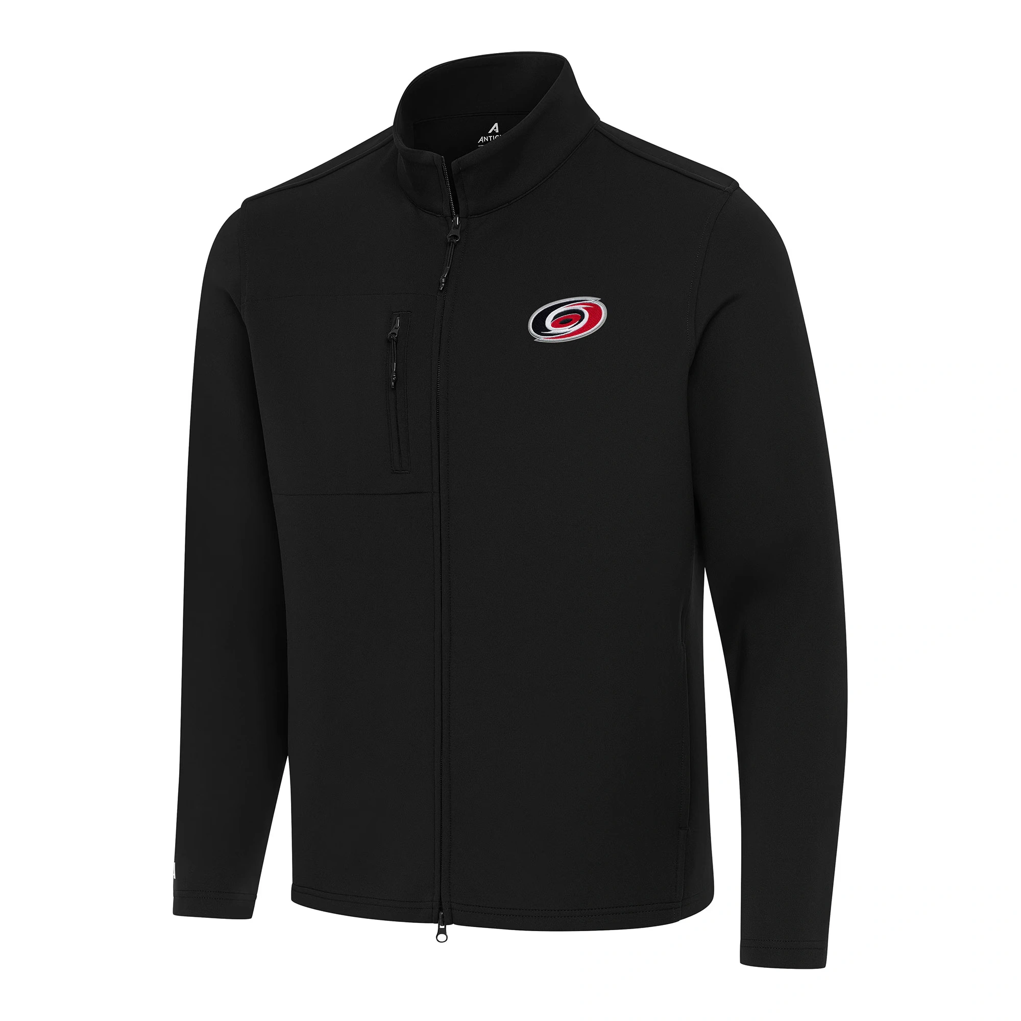 Men's Carolina Hurricanes Antigua Black Objection Double-Peached Full-Zip Jacket