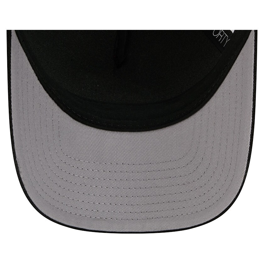 Men's New Jersey Devils  New Era Black/Red Hockey Sock 9FORTY A-Frame M-Crown Adjustable Trucker Hat