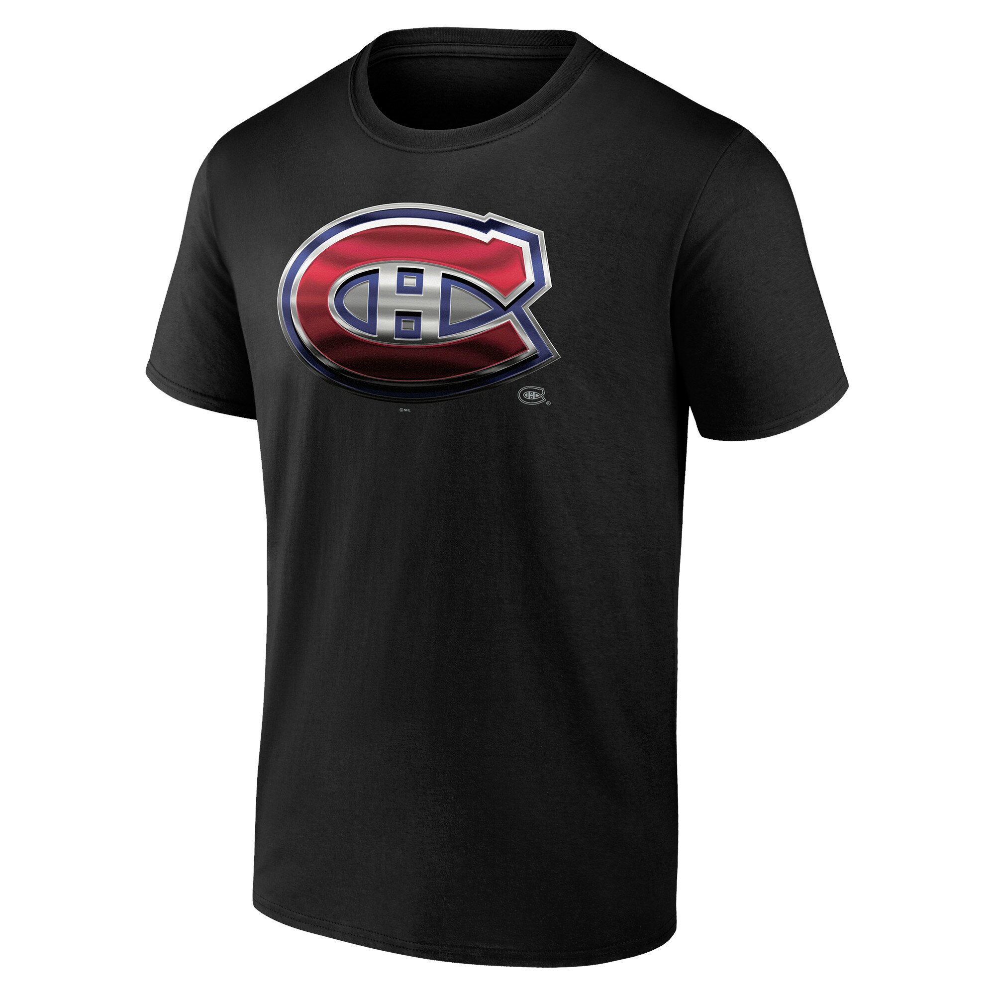 Men's Montreal Canadiens Black Personalized Midnight Mascot Logo T-Shirt