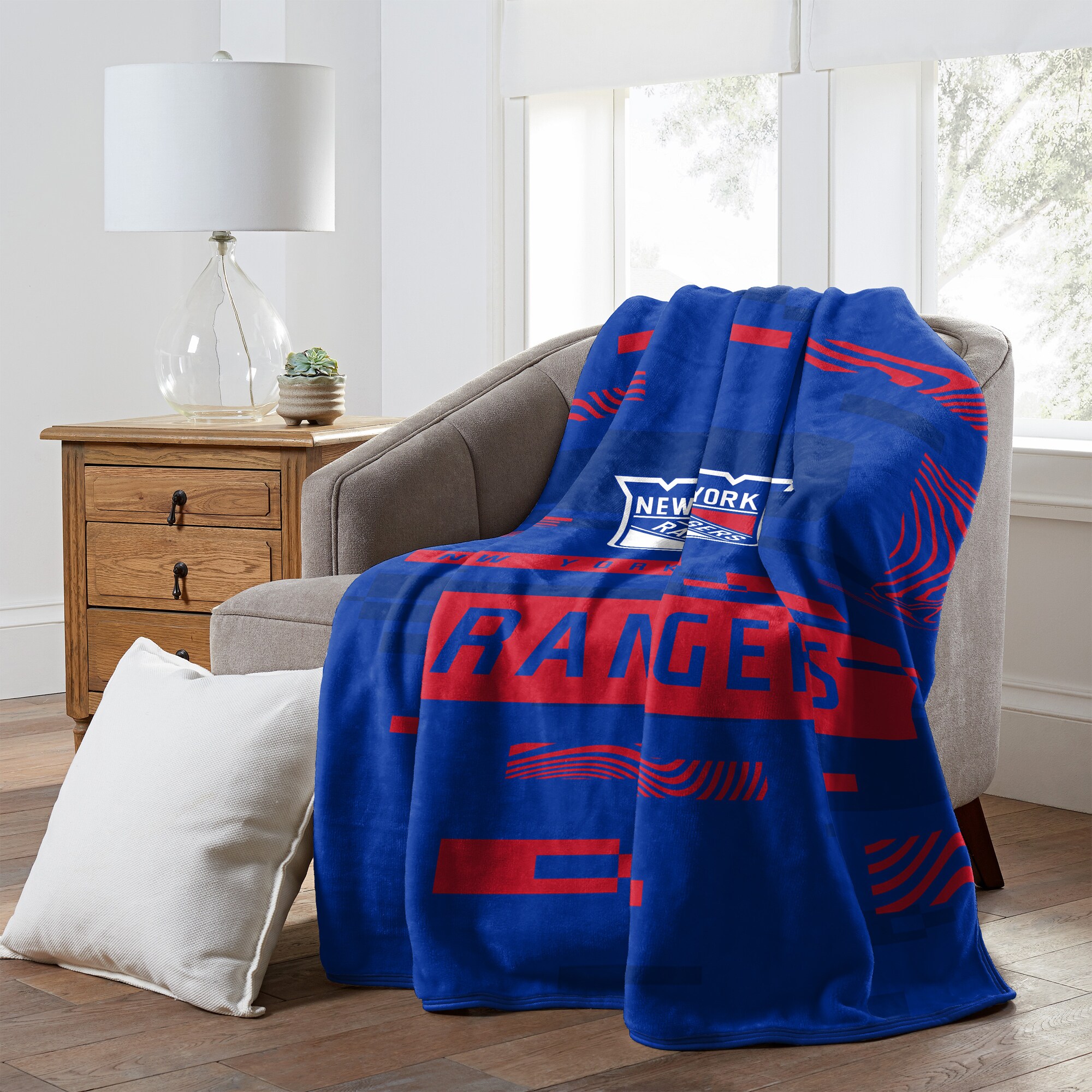 New York Rangers  The Northwest Group 50" x 60" Digitize Raschel Throw Blanket