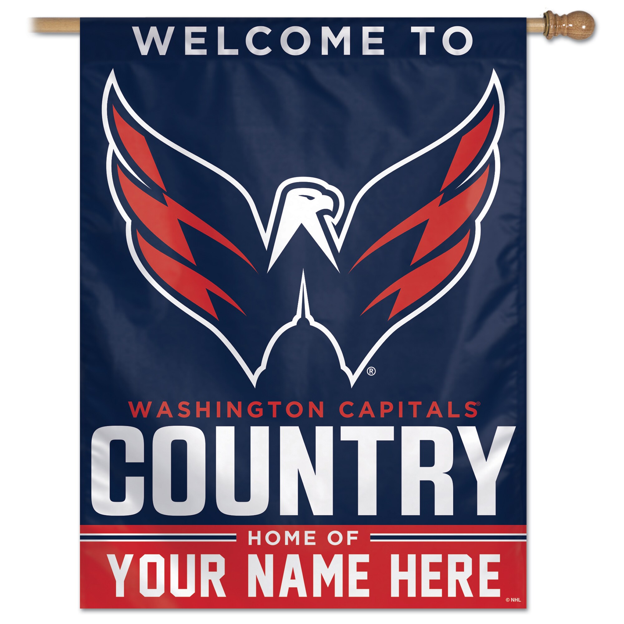 Washington Capitals WinCraft Personalized 27'' x 37'' Single-Sided Vertical Banner