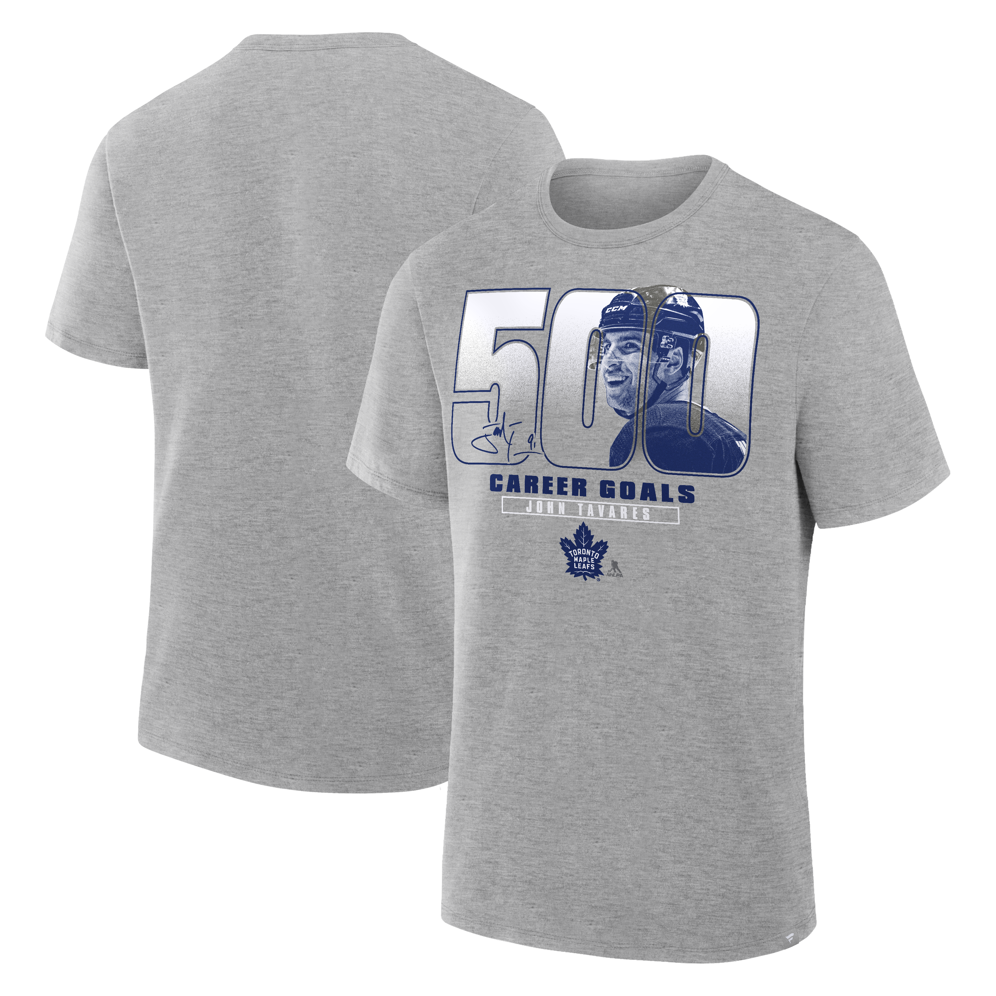Men's Toronto Maple Leafs John Tavares Gray Legacy Milestone T-Shirt
