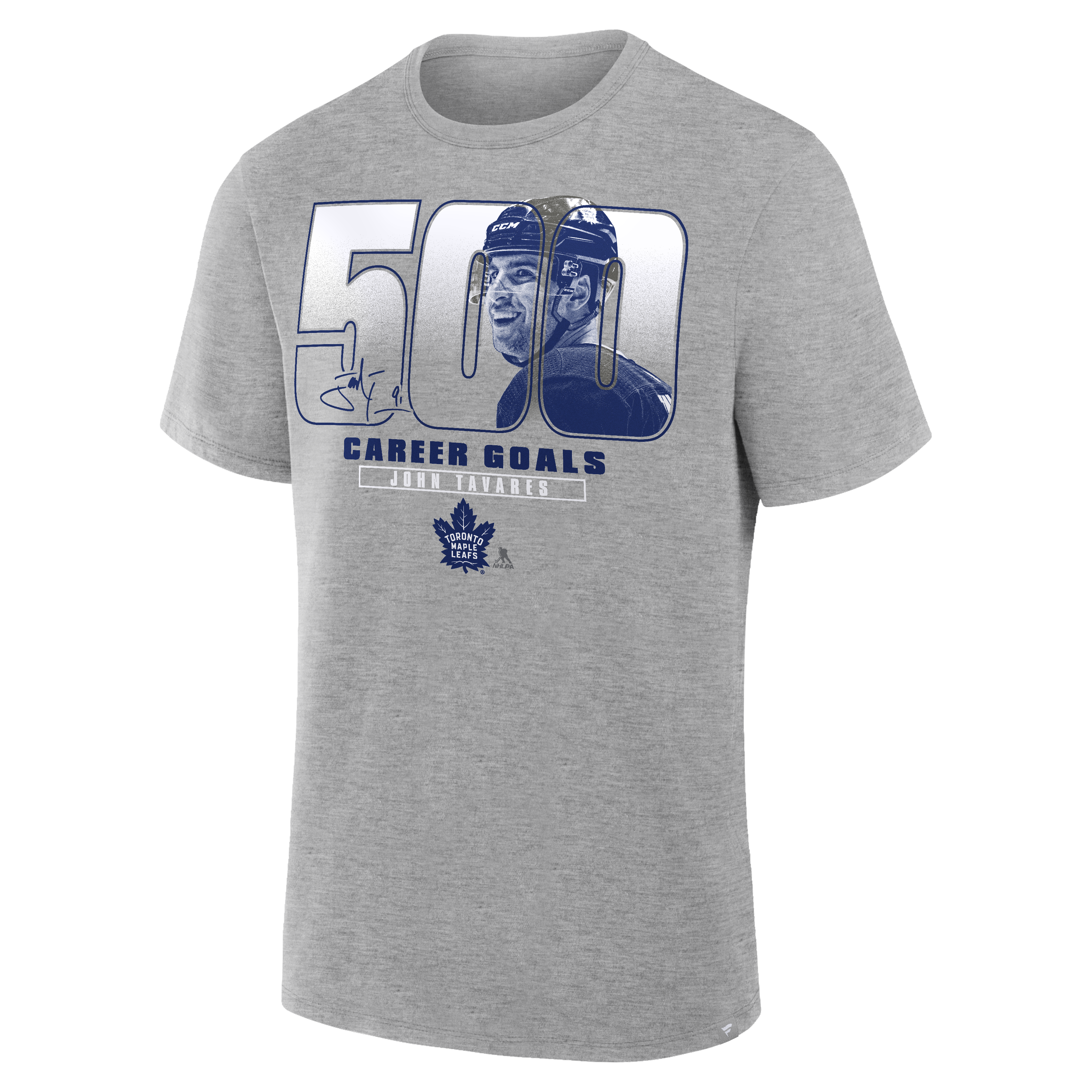 Men's Toronto Maple Leafs John Tavares Gray Legacy Milestone T-Shirt