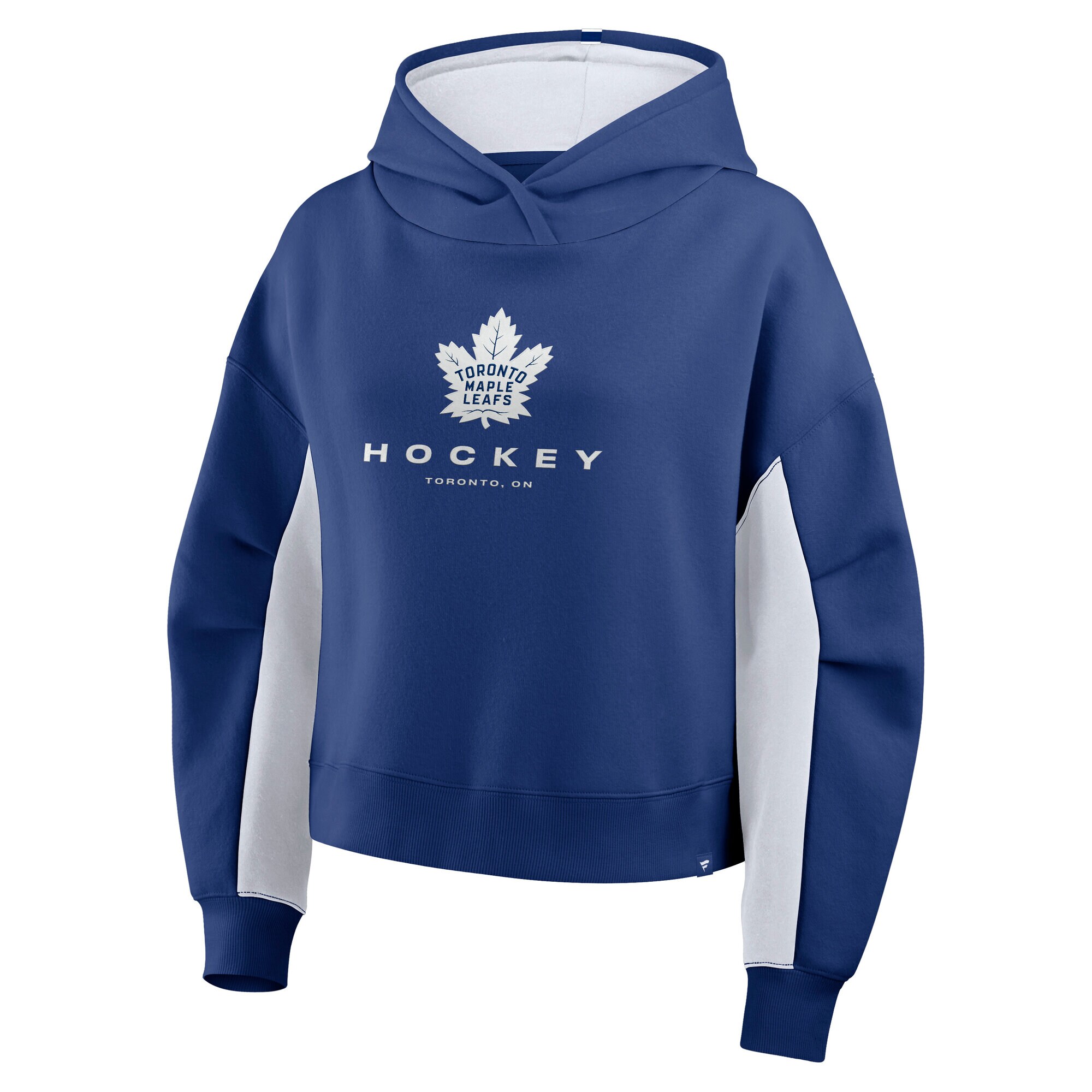 Women's Toronto Maple Leafs Fanatics Blue Back Check Boxy Hoodie