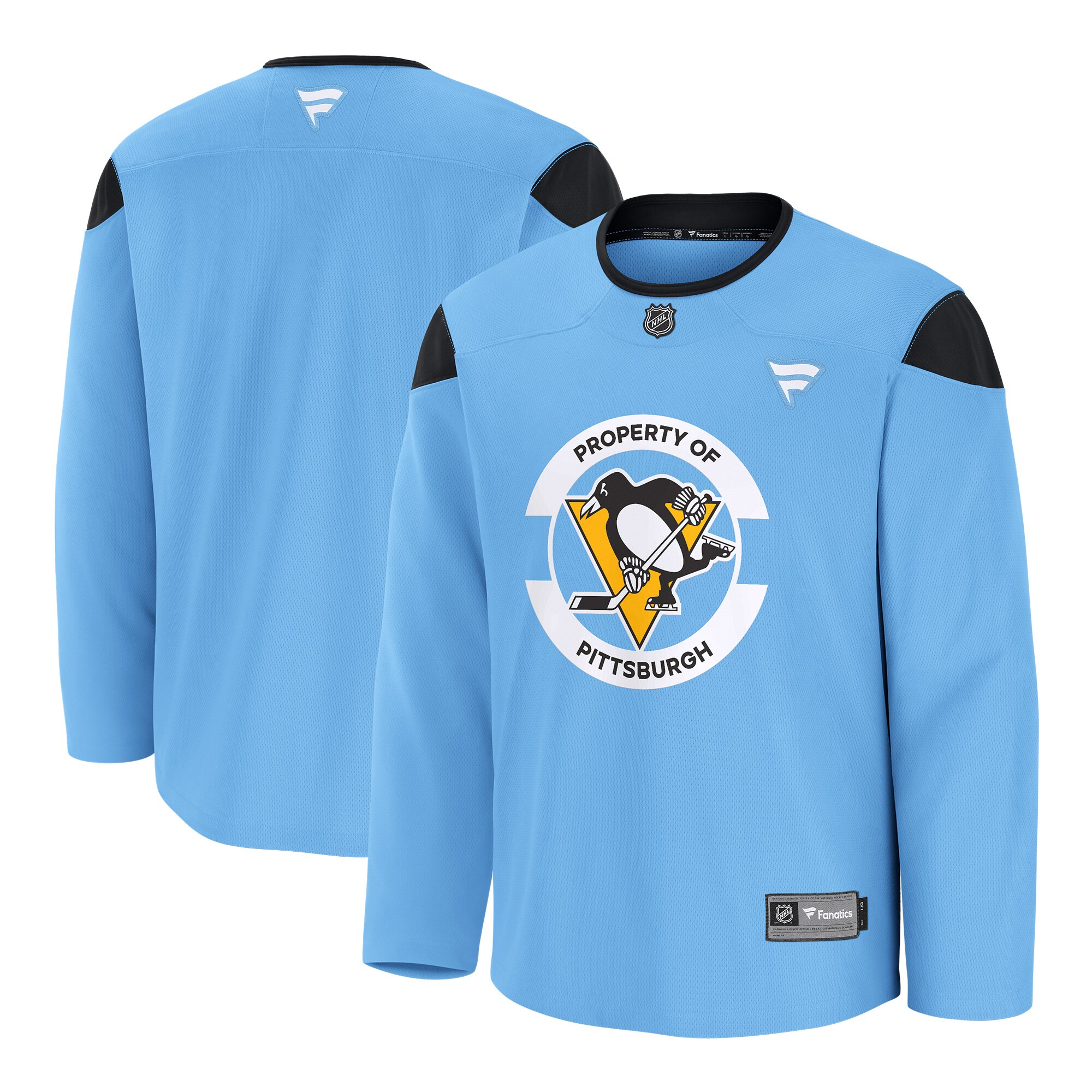 Men's Pittsburgh Penguins Fanatics Blue Practice Jersey