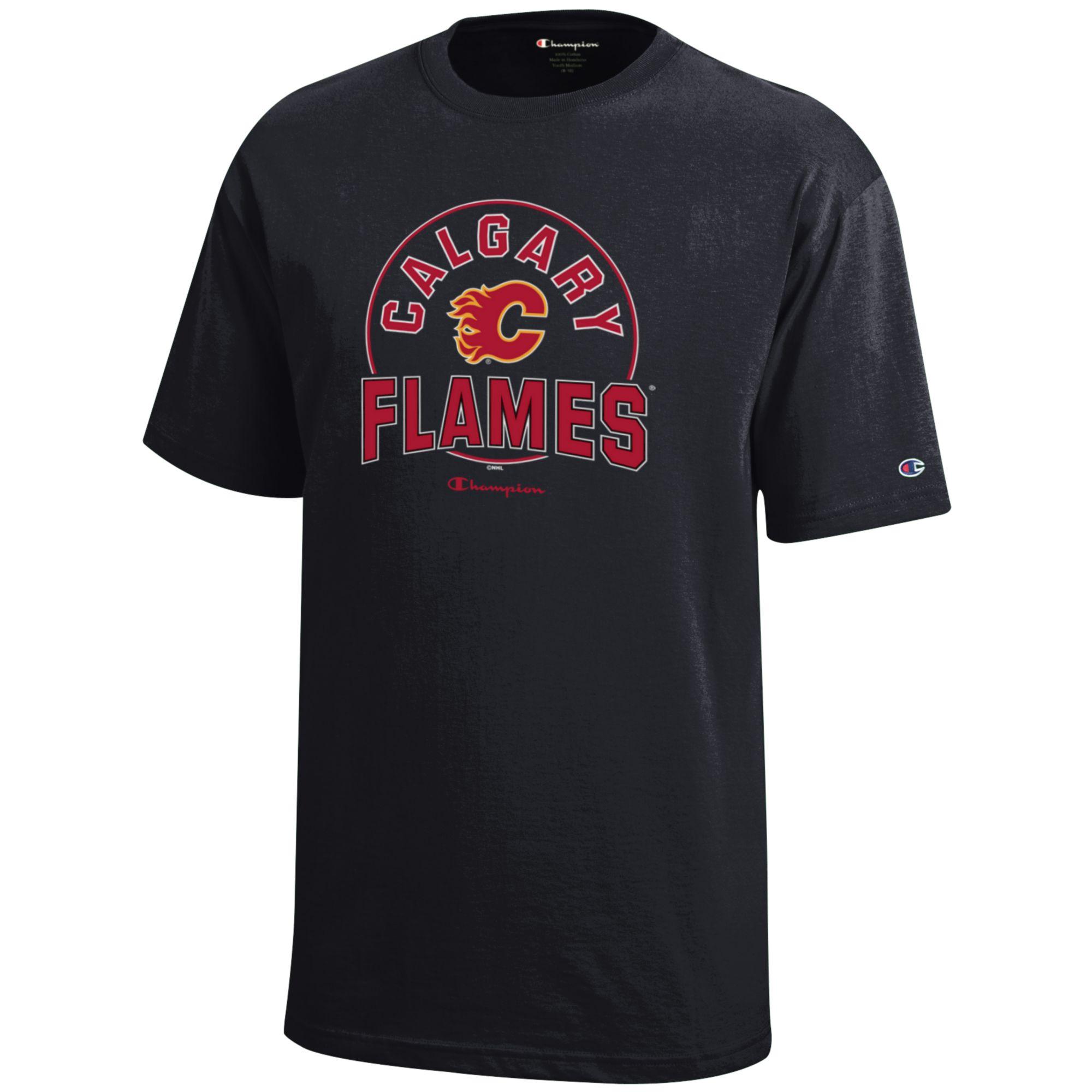 Youth Calgary Flames  Champion Black Jersey T-Shirt