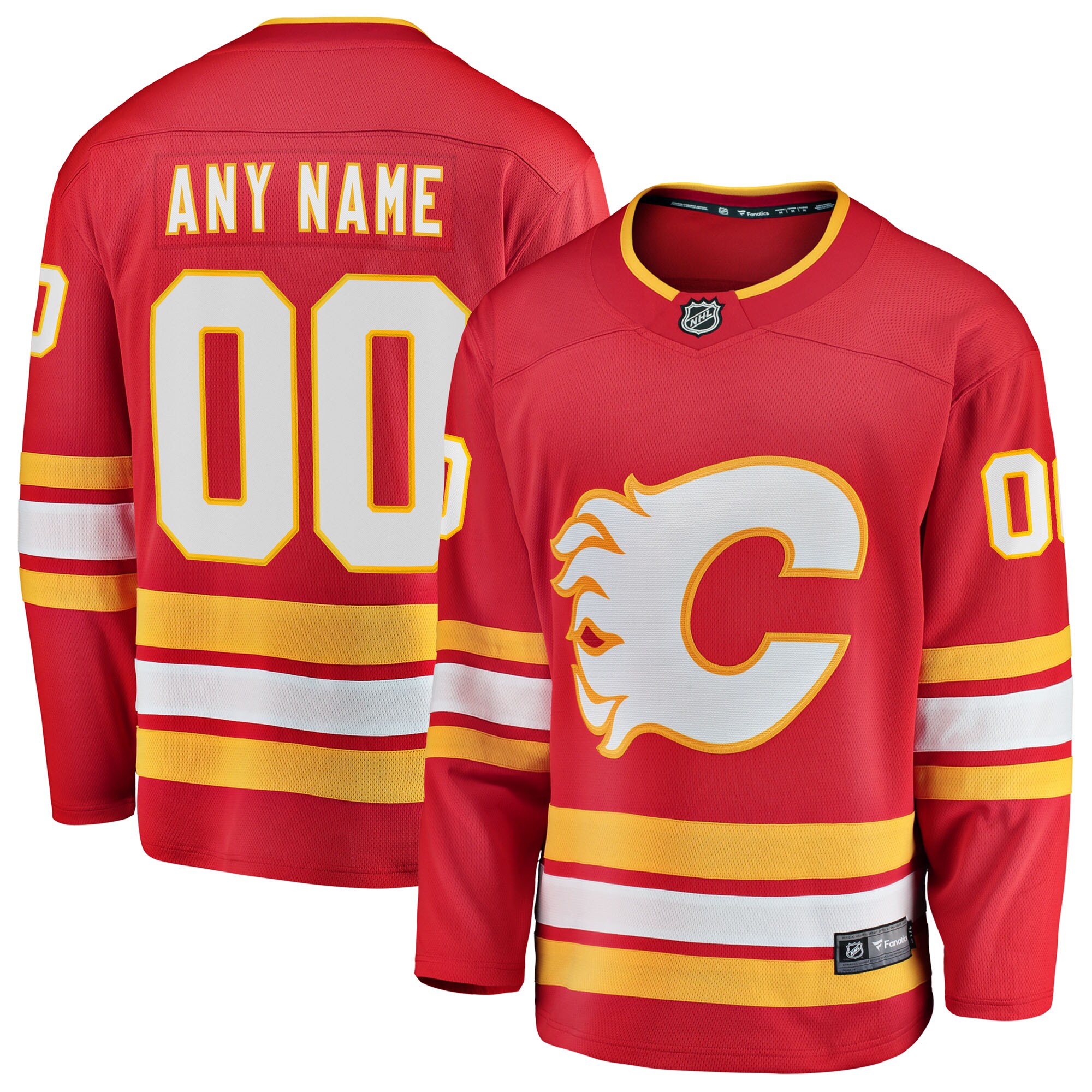 Men's Calgary Flames Fanatics Red Home Breakaway Custom Jersey