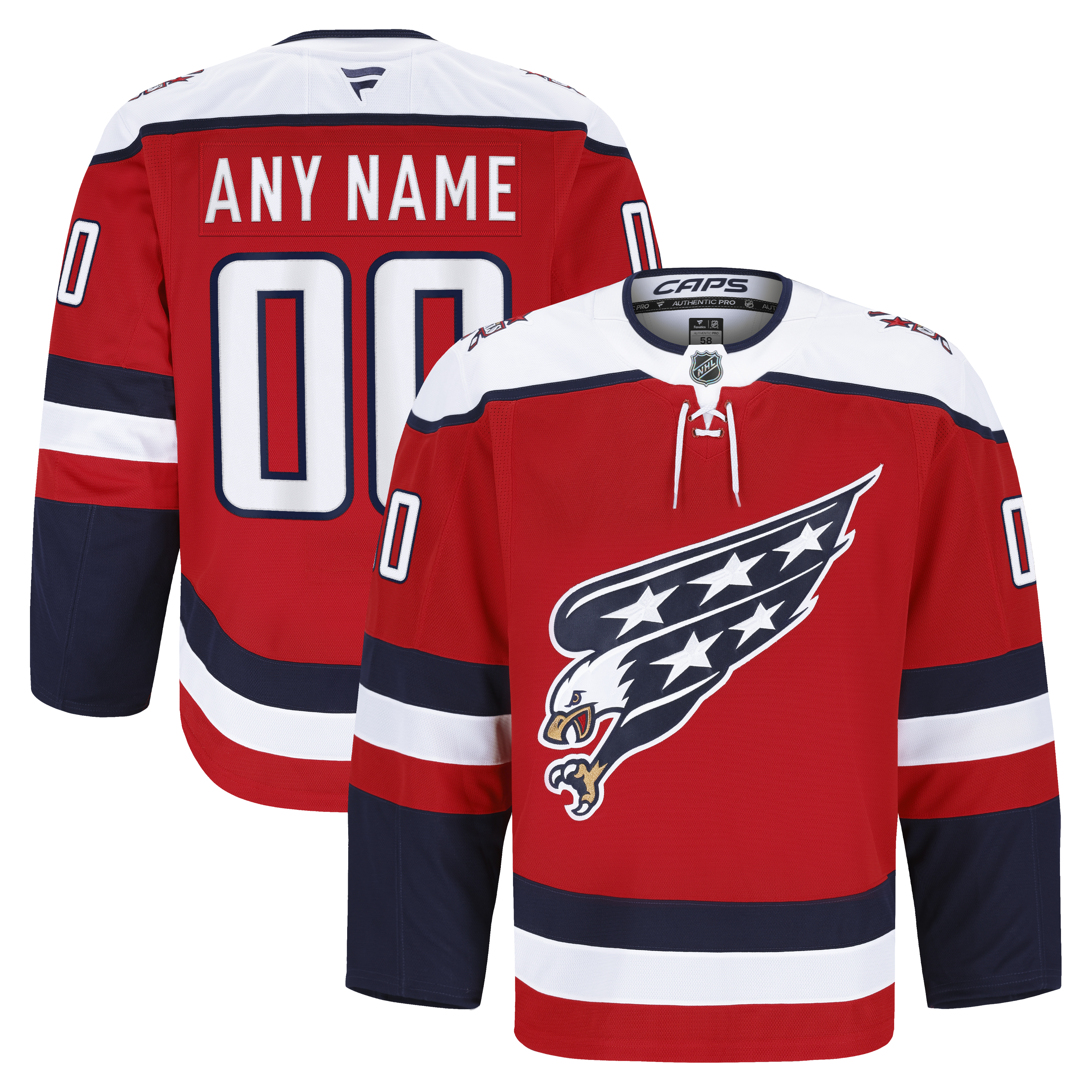Men's Washington Capitals Fanatics Red Alternate Authentic Pro Custom Jersey