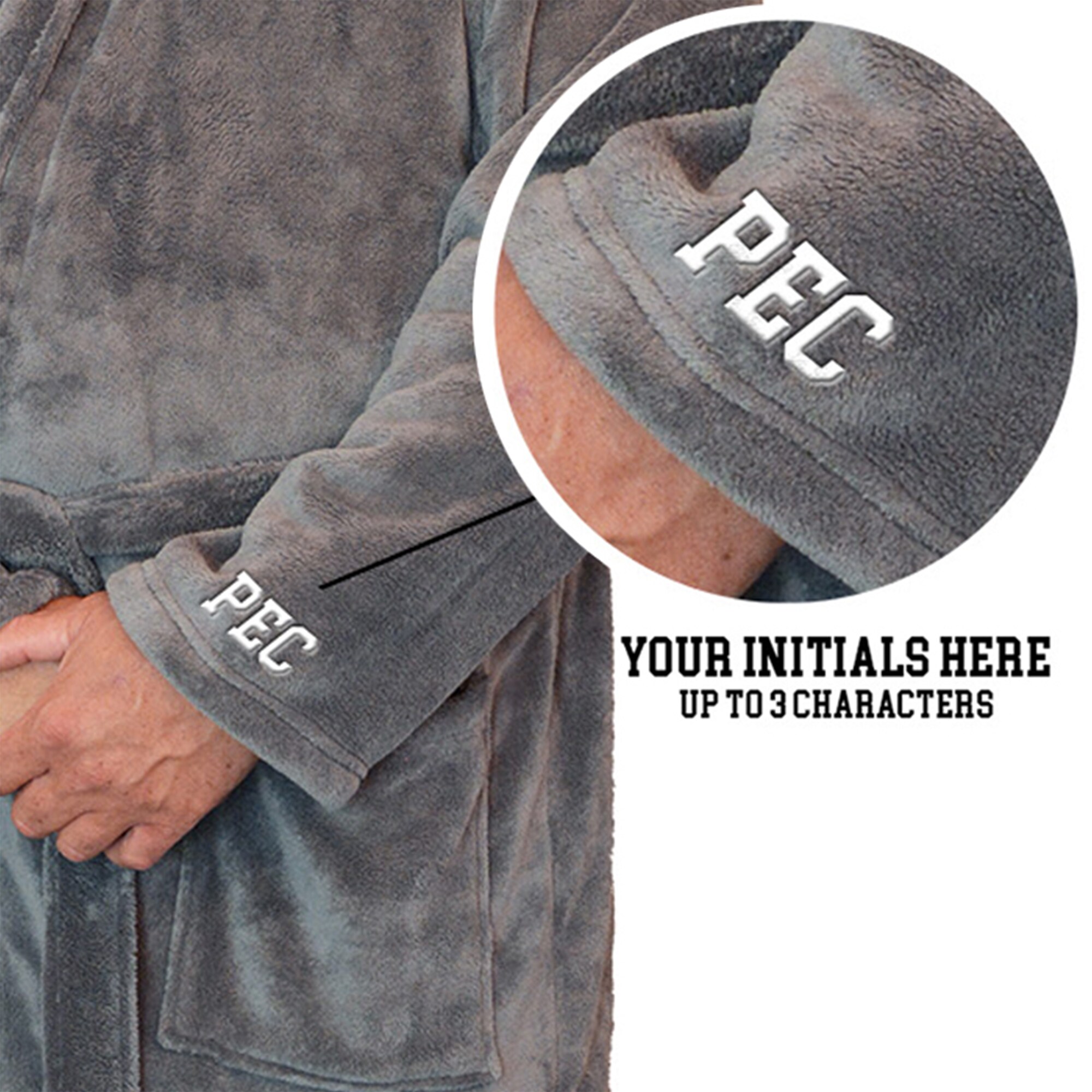 Men's Calgary Flames ISlide Gray Personalized Boss Robe