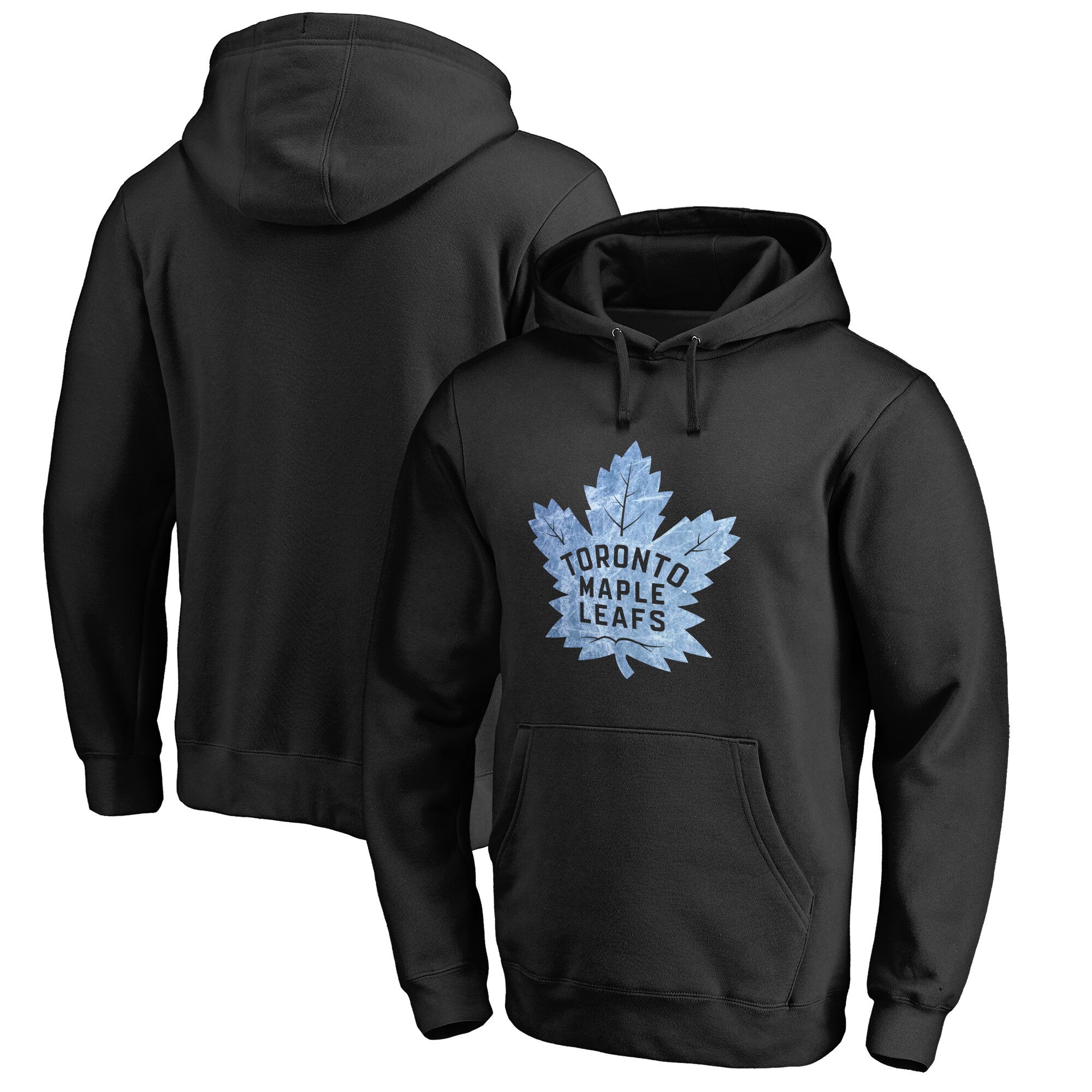 Men's Toronto Maple Leafs Black Rinkside Pond Hockey Pullover Hoodie
