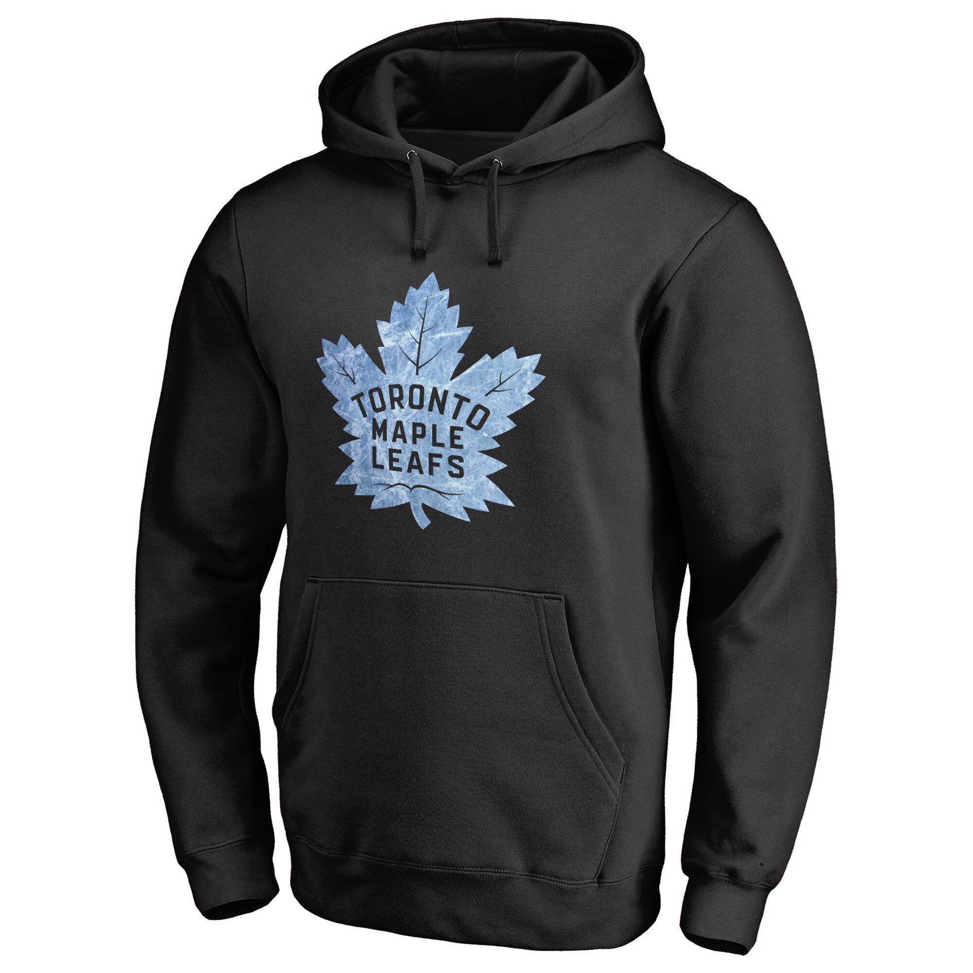 Men's Toronto Maple Leafs Black Rinkside Pond Hockey Pullover Hoodie