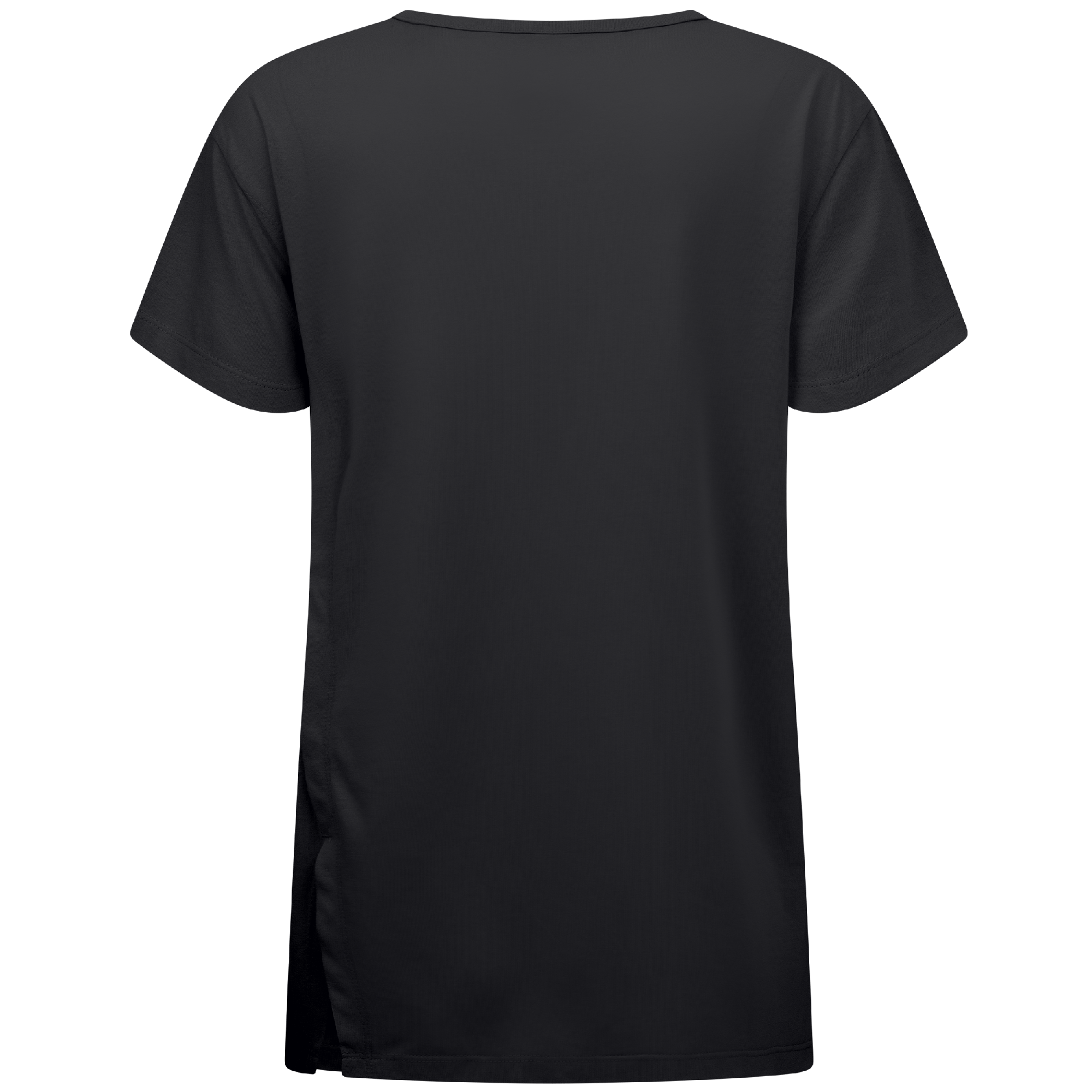 Women's Calgary Flames  Levelwear Black Influx Banner Arch T-Shirt