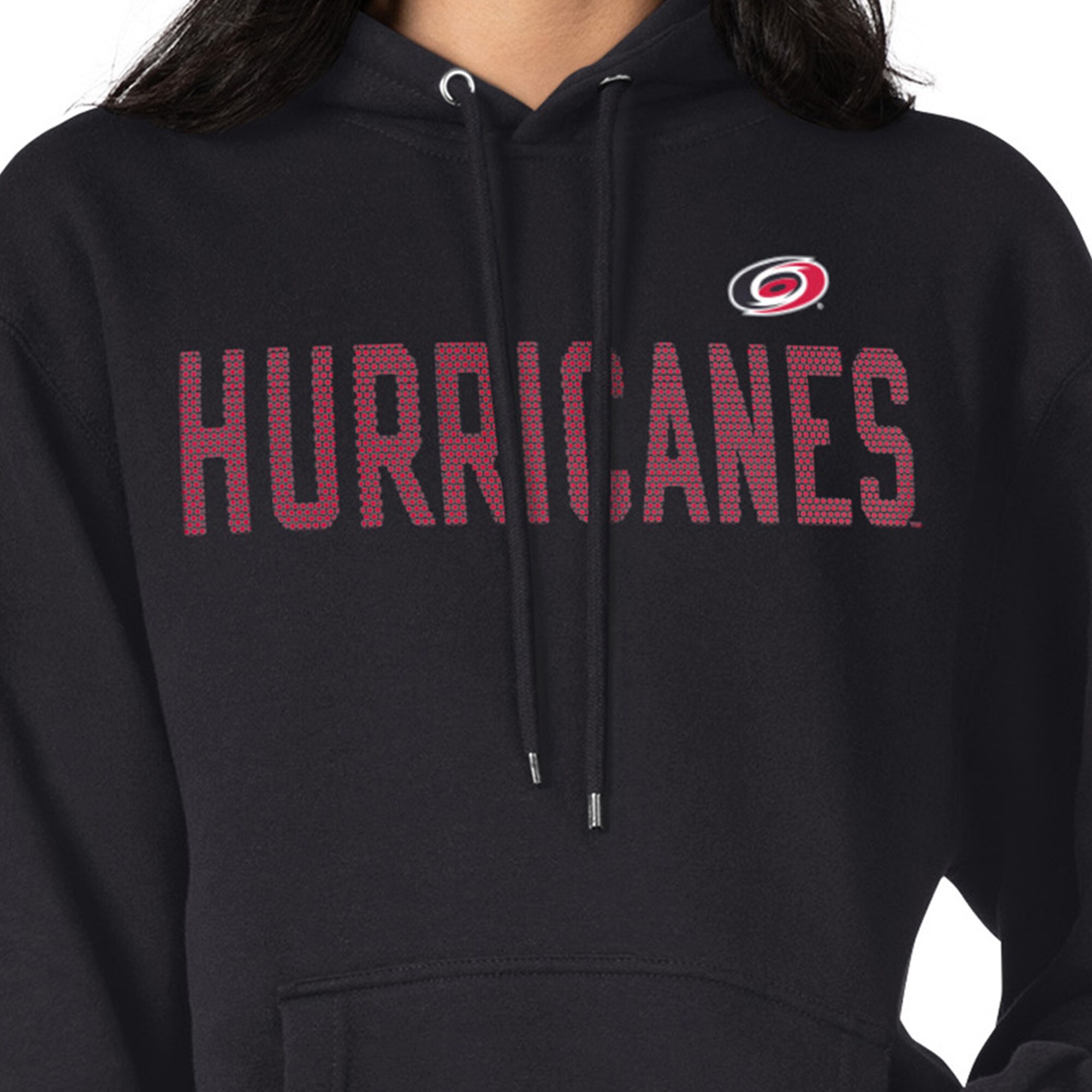Women's Carolina Hurricanes  G-III 4Her by Carl Banks Black Dot Print Pullover Hoodie