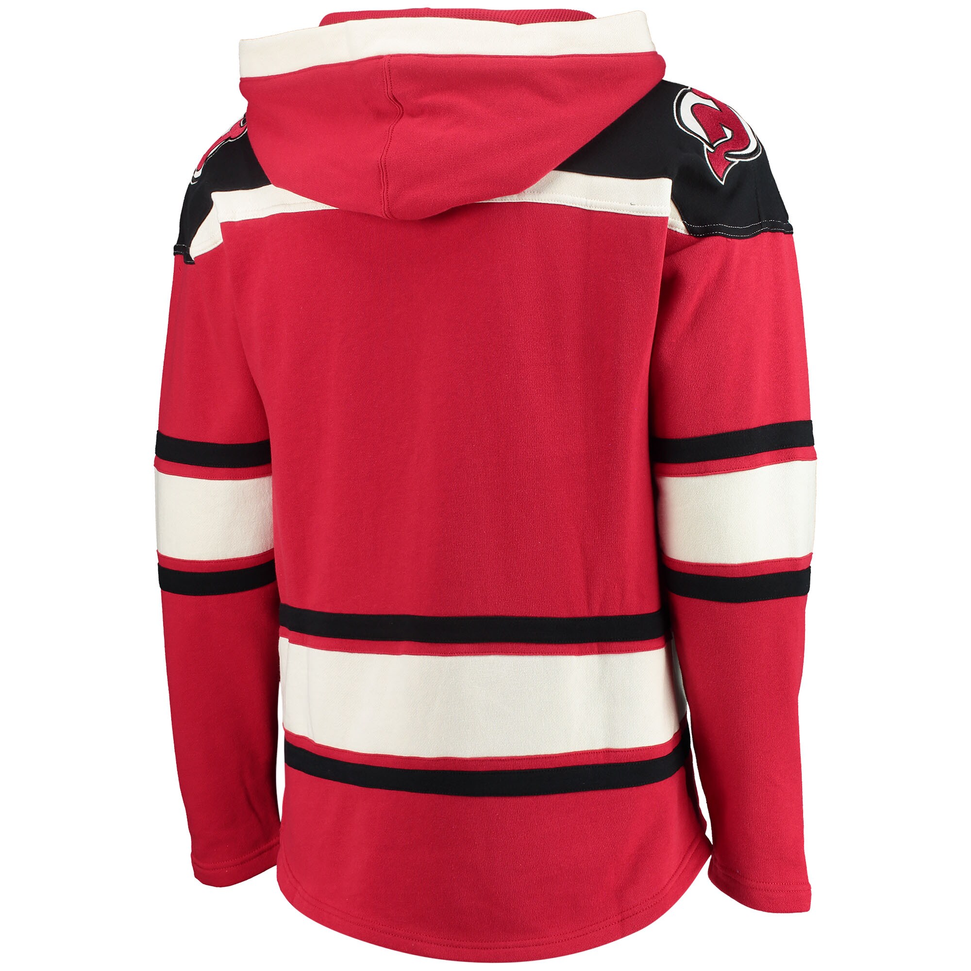Men's New Jersey Devils  '47 Red Superior Lacer Lace-up Hoodie