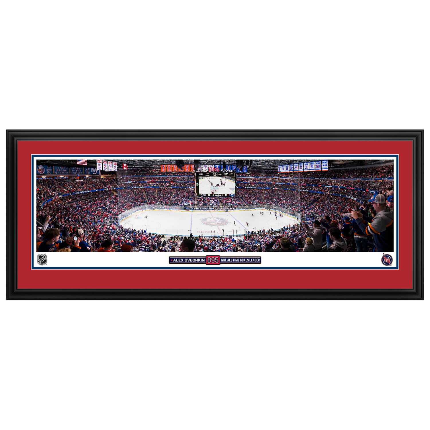 Washington Capitals Alexander Ovechkin NHL All-Time Leading Goal Scorer 44" x 18" 895 Deluxe Framed Panoramic Photograph