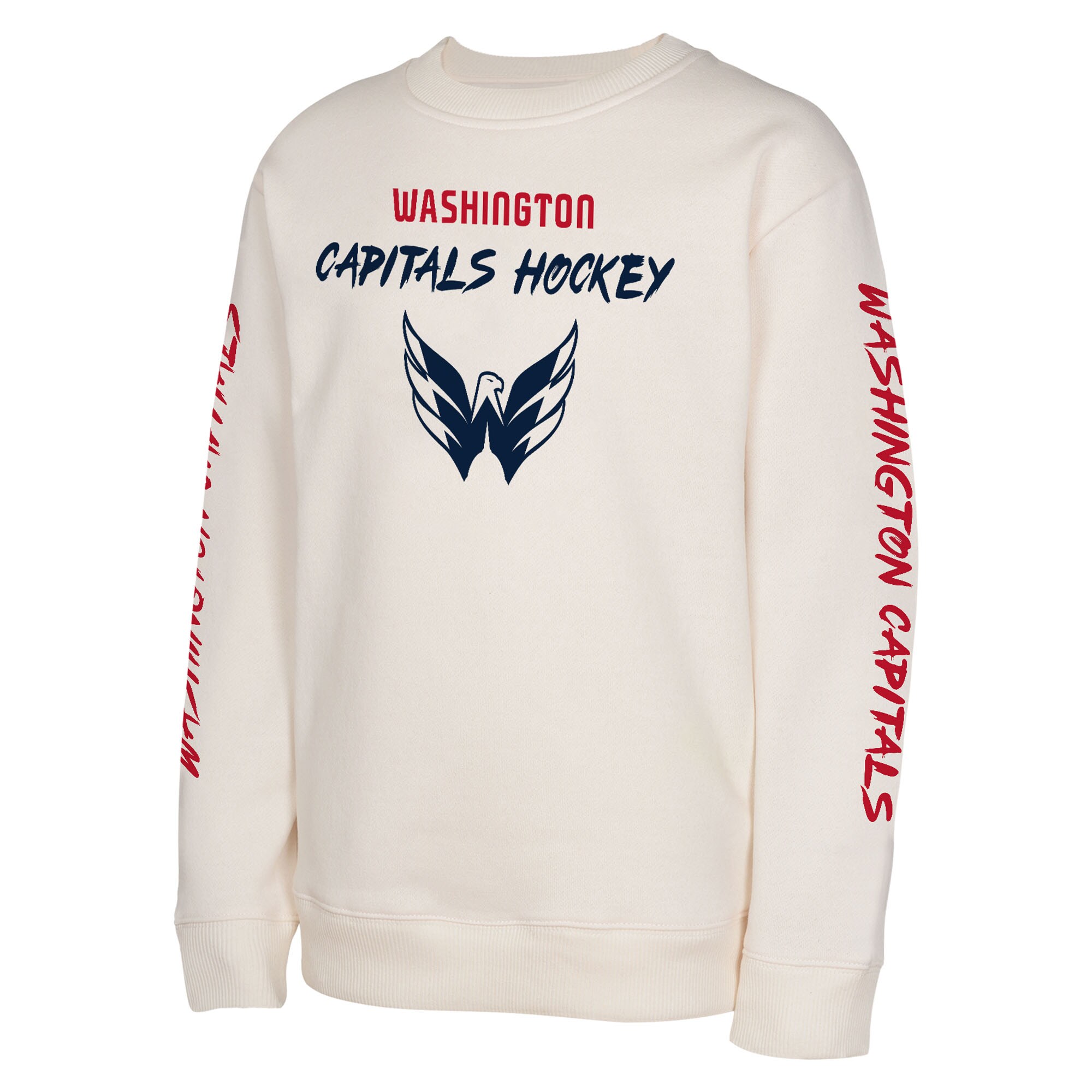 Youth Washington Capitals Cream Star Power Pullover Sweatshirt