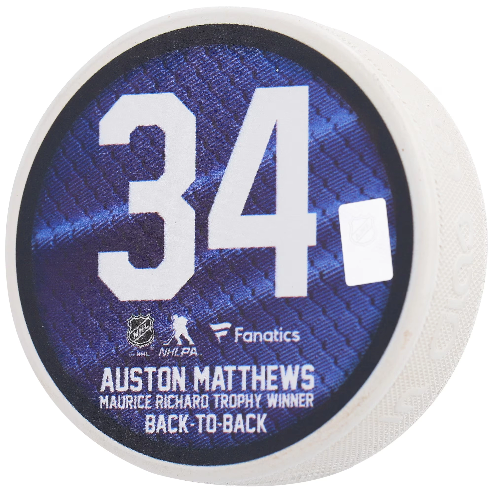Auston Matthews Toronto Maple Leafs Autographed Fanatics Authentic Printed Puck - Limited Edition of 134