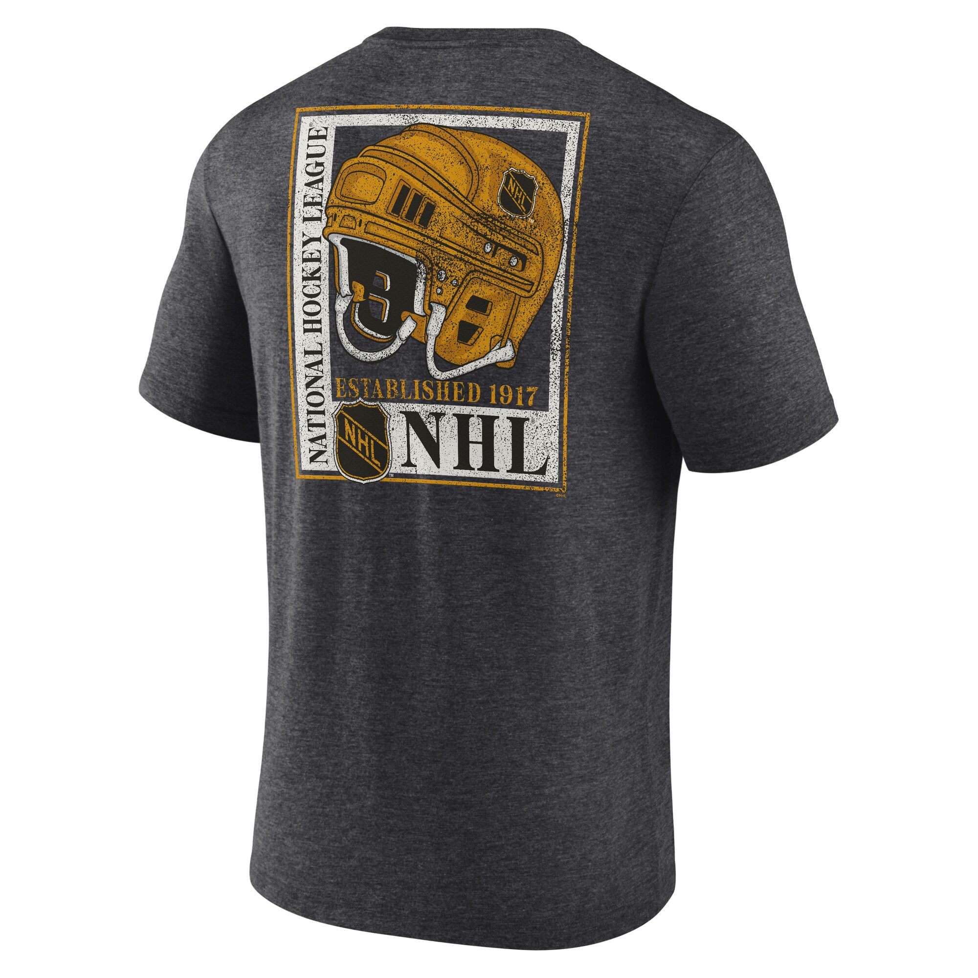 Men's NHL Charcoal Earnest Will Tri-Blend T-Shirt 3 Men's NHL Charcoal Earnest Will Tri-Blend T-Shirt