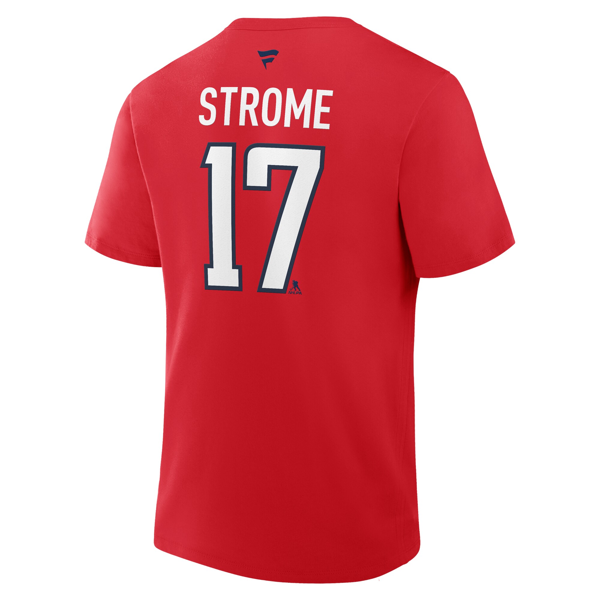 Men's Washington Capitals Dylan Strome Fanatics Red Authentic Stack Name & Number T-Shirt