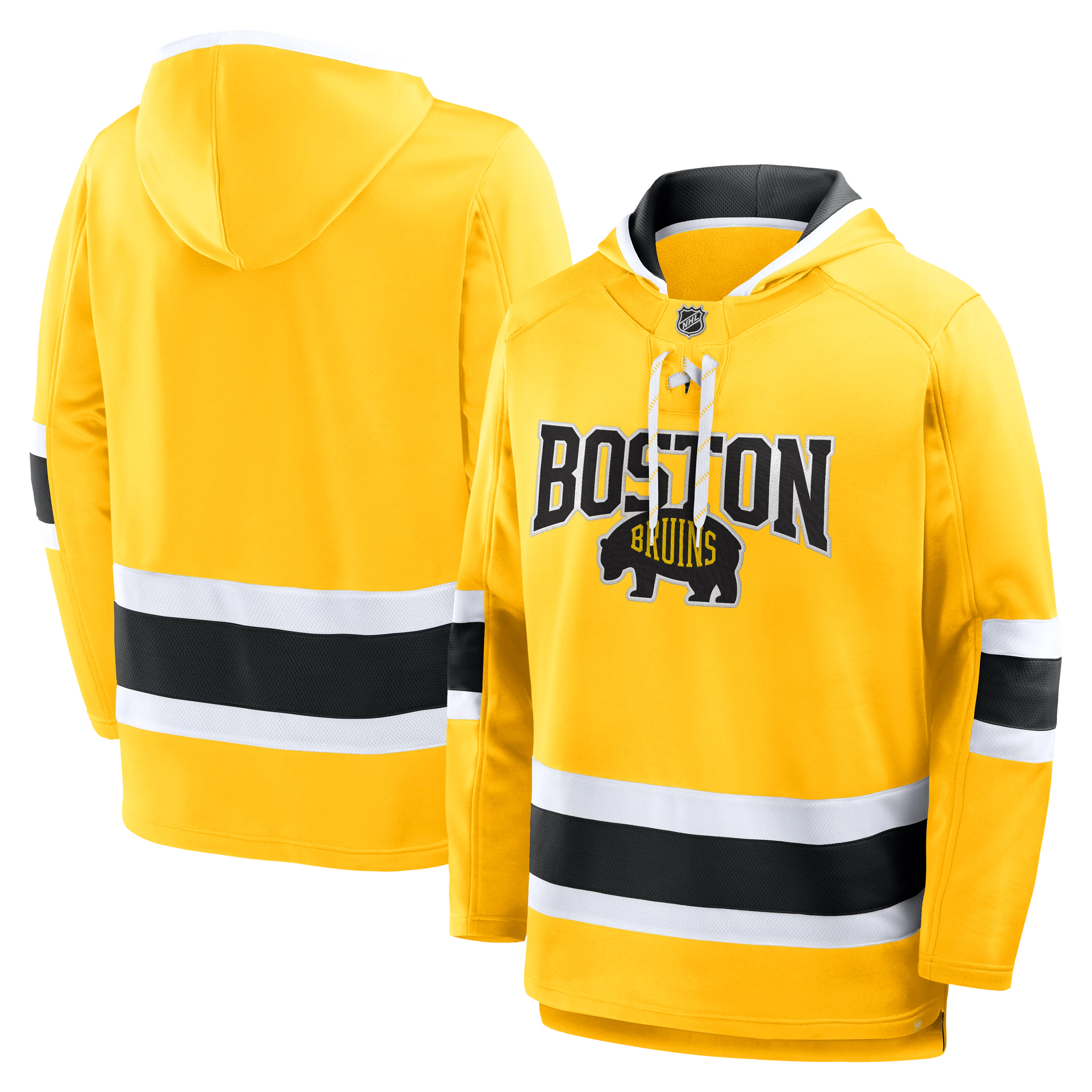 Men's Boston Bruins Fanatics Gold 2026 NHL Stadium Series Lace Up Hoodie
