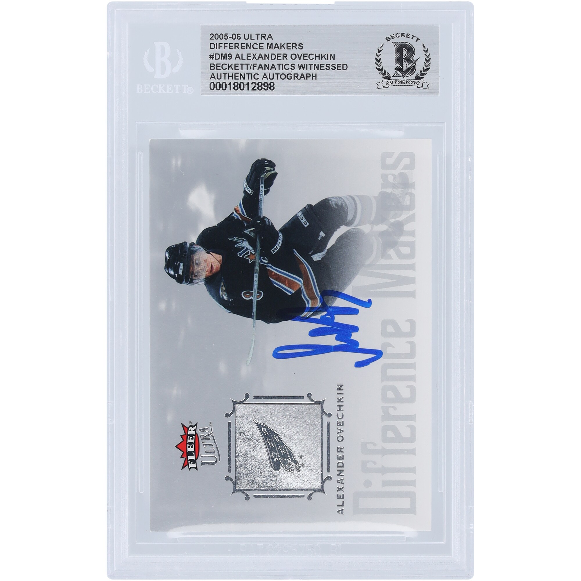 Alexander Ovechkin Washington Capitals Autographed 2005-06 Fleer Ultra Difference Makers #DM9 Beckett Fanatics Witnessed Authenticated Rookie Card
