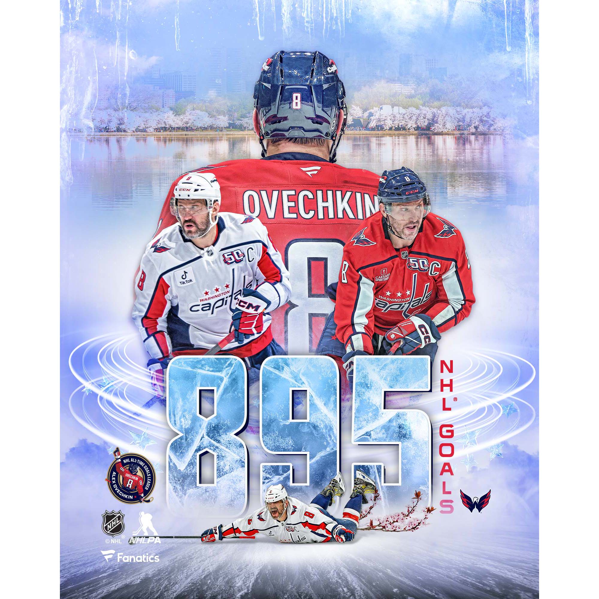 Alexander Ovechkin Washington Capitals Unsigned Fanatics Authentic 895th Goal Stylized Photograph