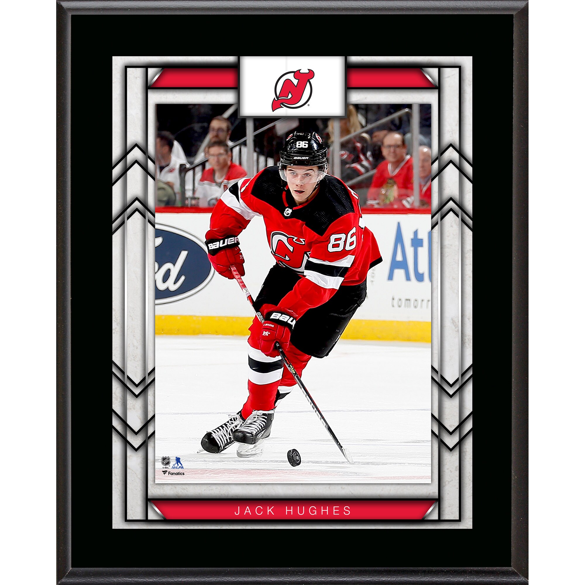 New Jersey Devils Jack Hughes Fanatics Authentic 10.5" x 13" Sublimated Player Plaque