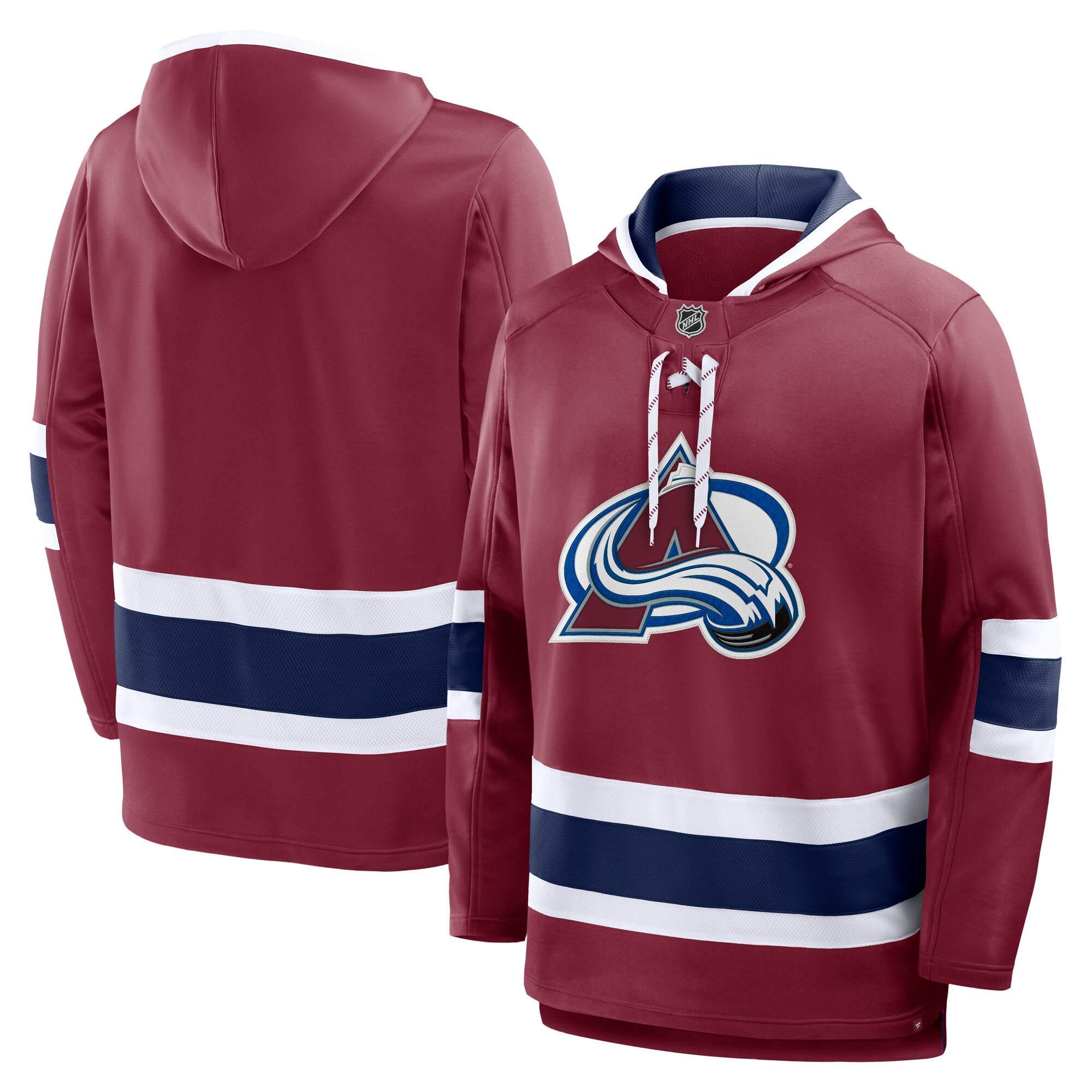 Men's Colorado Avalanche Fanatics Burgundy Prime Time Fleece Hoodie
