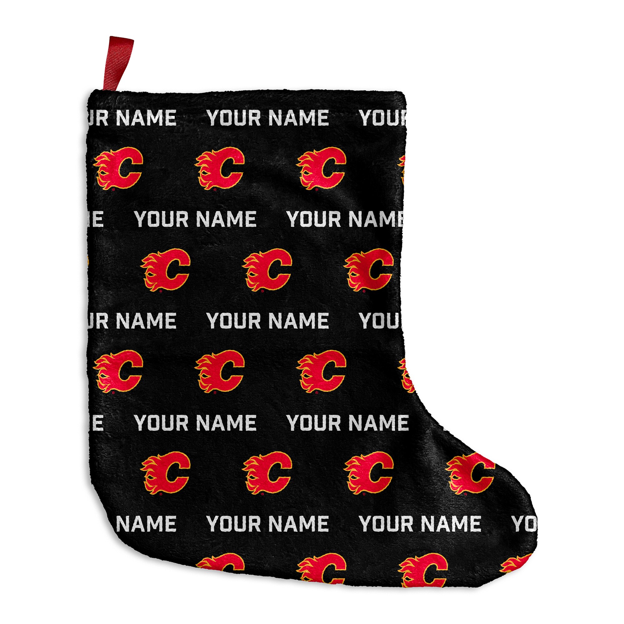 Calgary Flames Chad & Jake Personalized Holiday Stocking