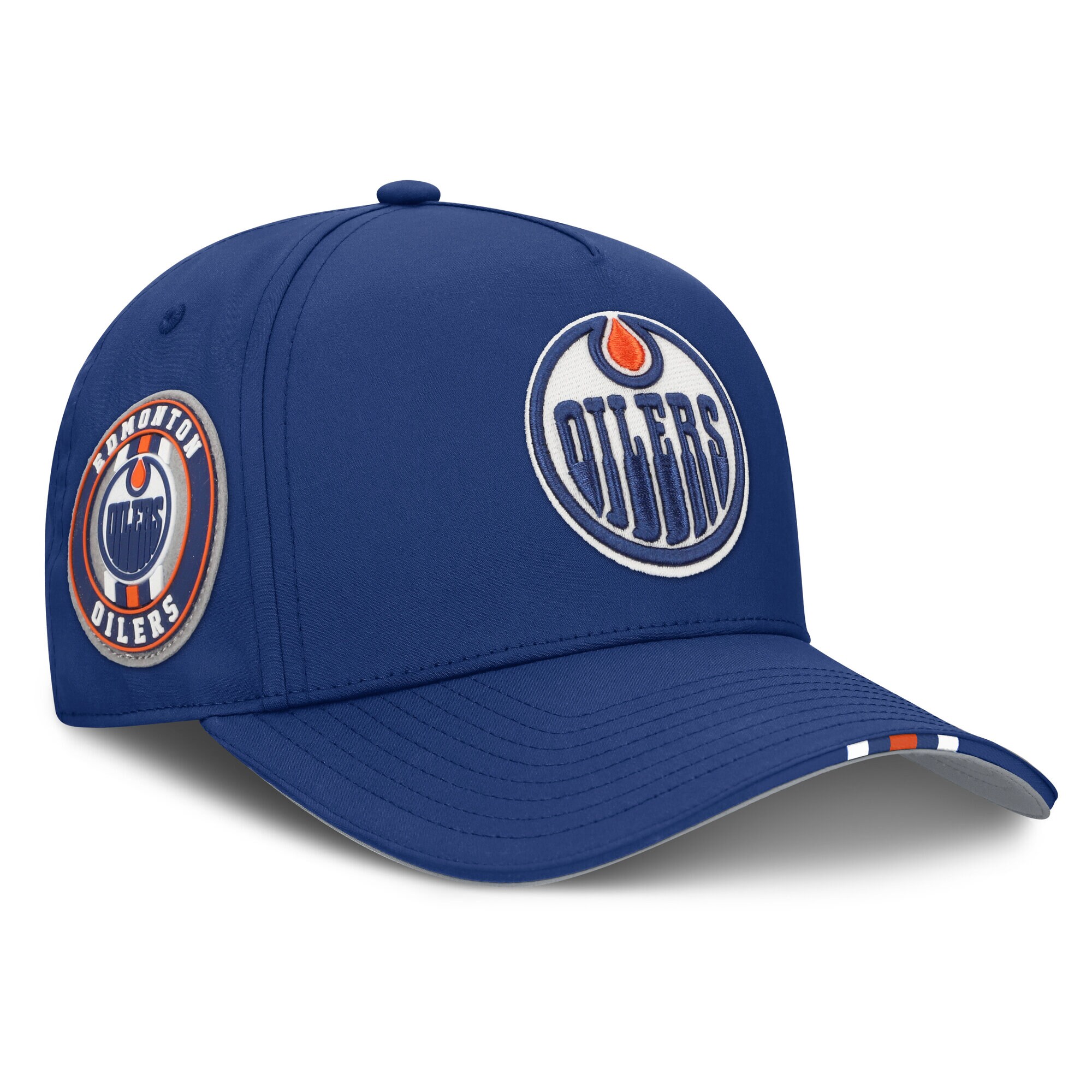 Men's Edmonton Oilers Fanatics Royal 2025 NHL Draft Authentic Pro On-Stage Podium A-Frame Adjustable Hat