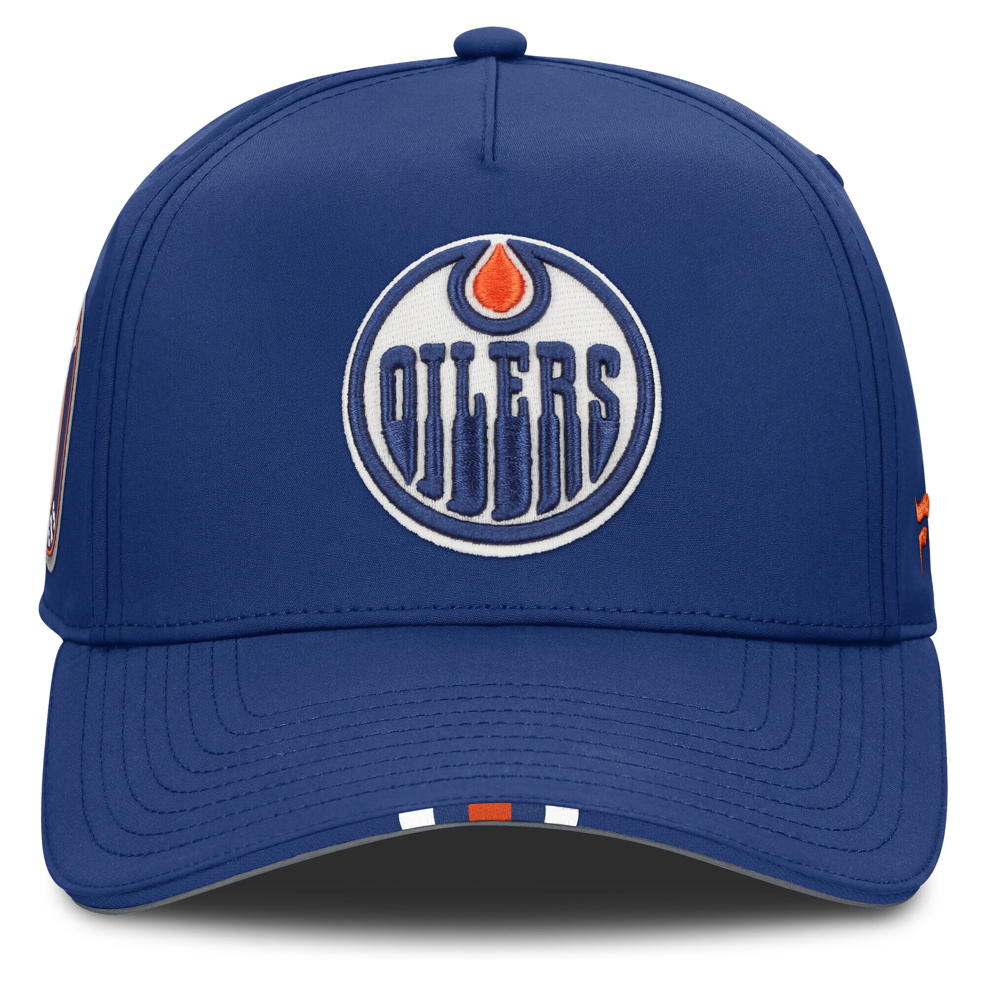 Men's Edmonton Oilers Fanatics Royal 2025 NHL Draft Authentic Pro On-Stage Podium A-Frame Adjustable Hat