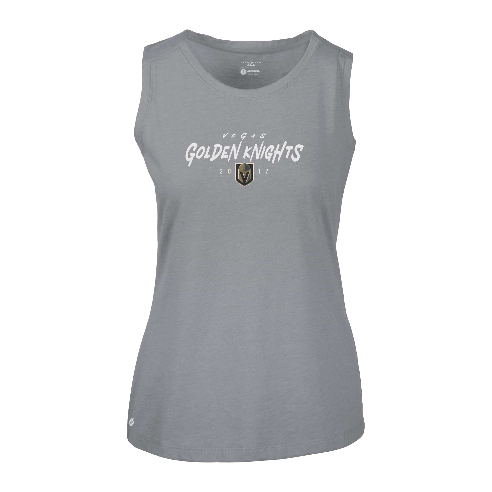 Women's Vegas Golden Knights  Levelwear Gray  Macy Scratched Tank Top