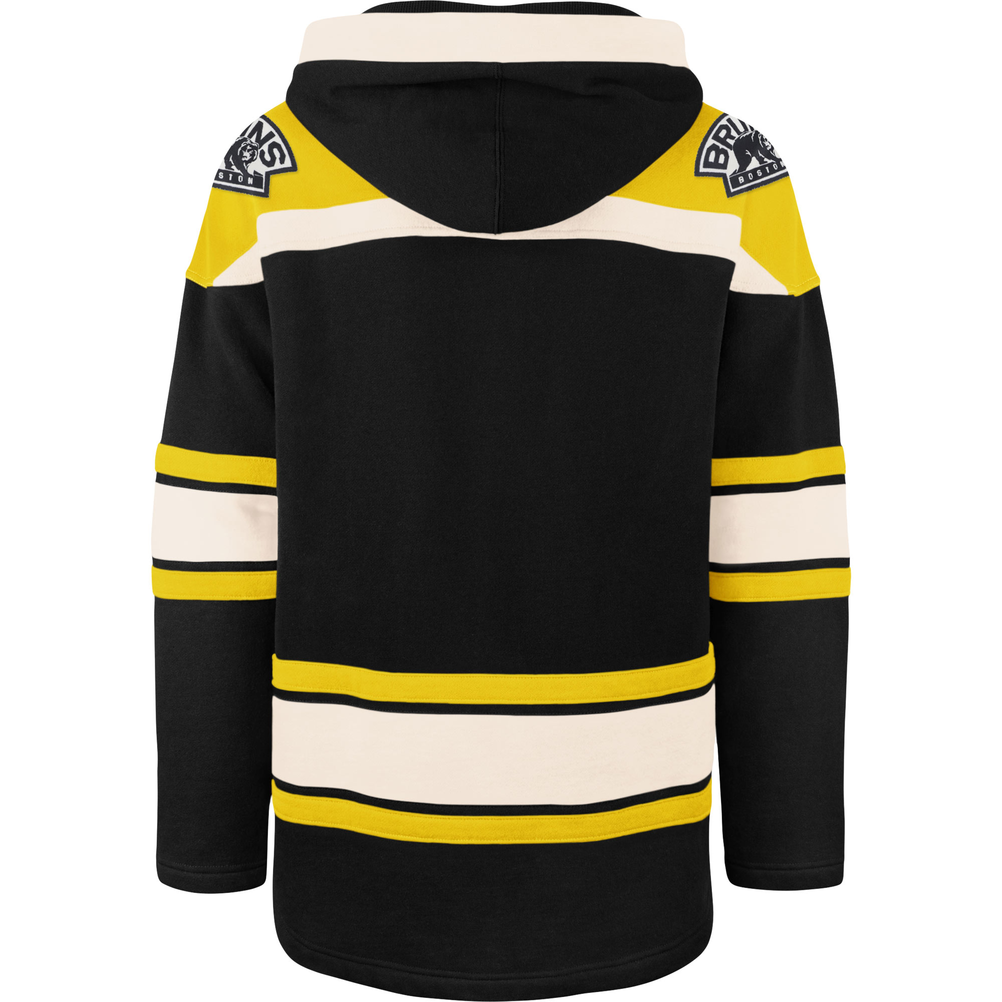 Men's Boston Bruins  '47 Black Superior Lacer Lace-up Hoodie