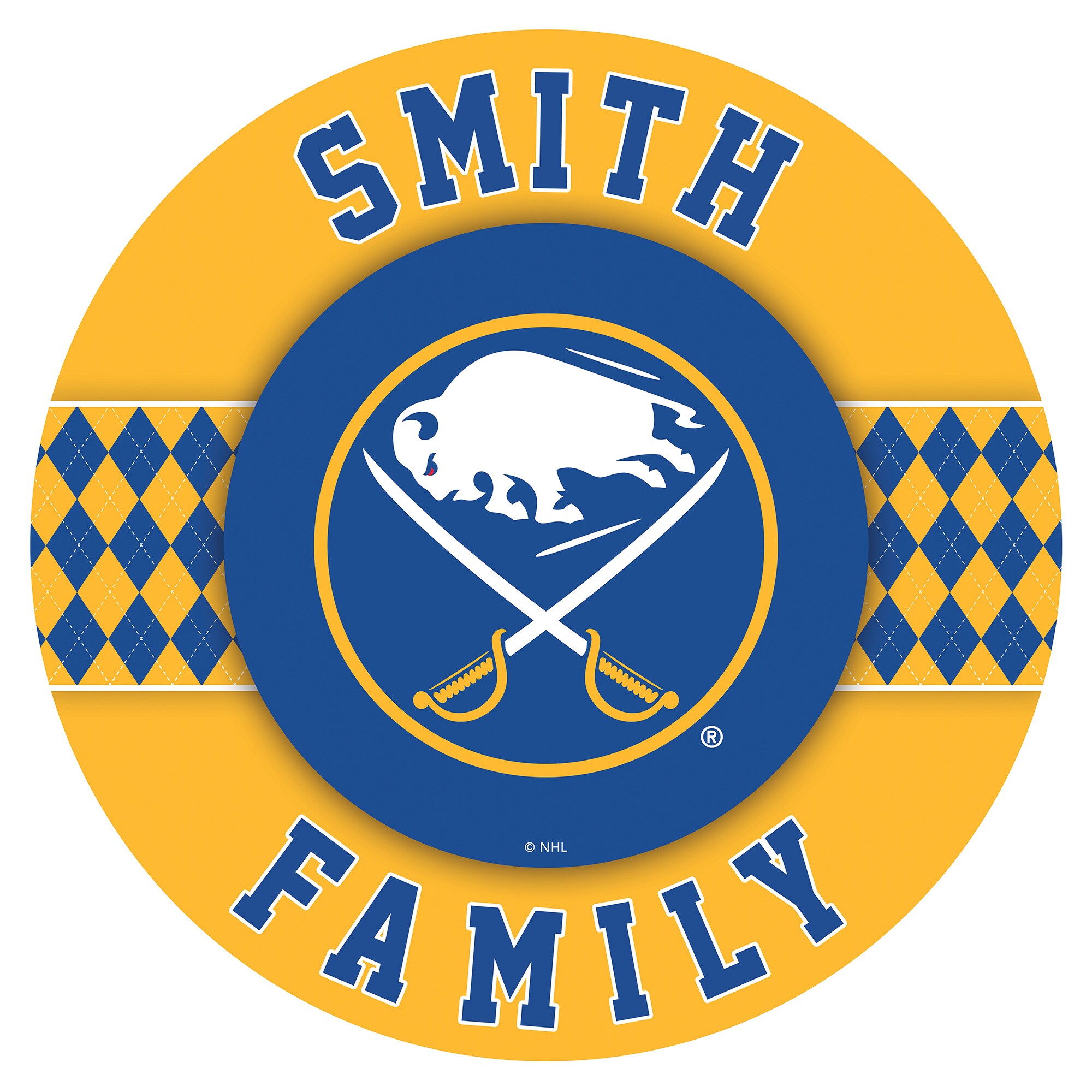 Buffalo Sabres 4" Personalized Circular Coasters 4-Pack Set