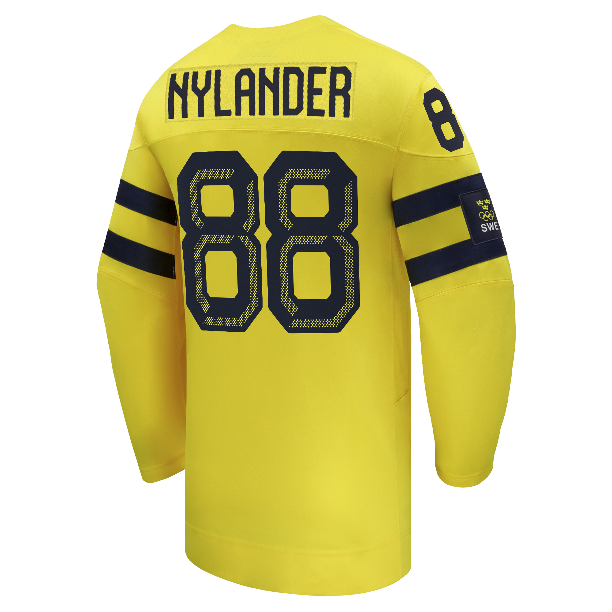 Men's Sweden Hockey William Nylander Nike Yellow 2026 Away Replica Jersey 3 Men's Sweden Hockey William Nylander Nike Yellow 2026 Away Replica Jersey