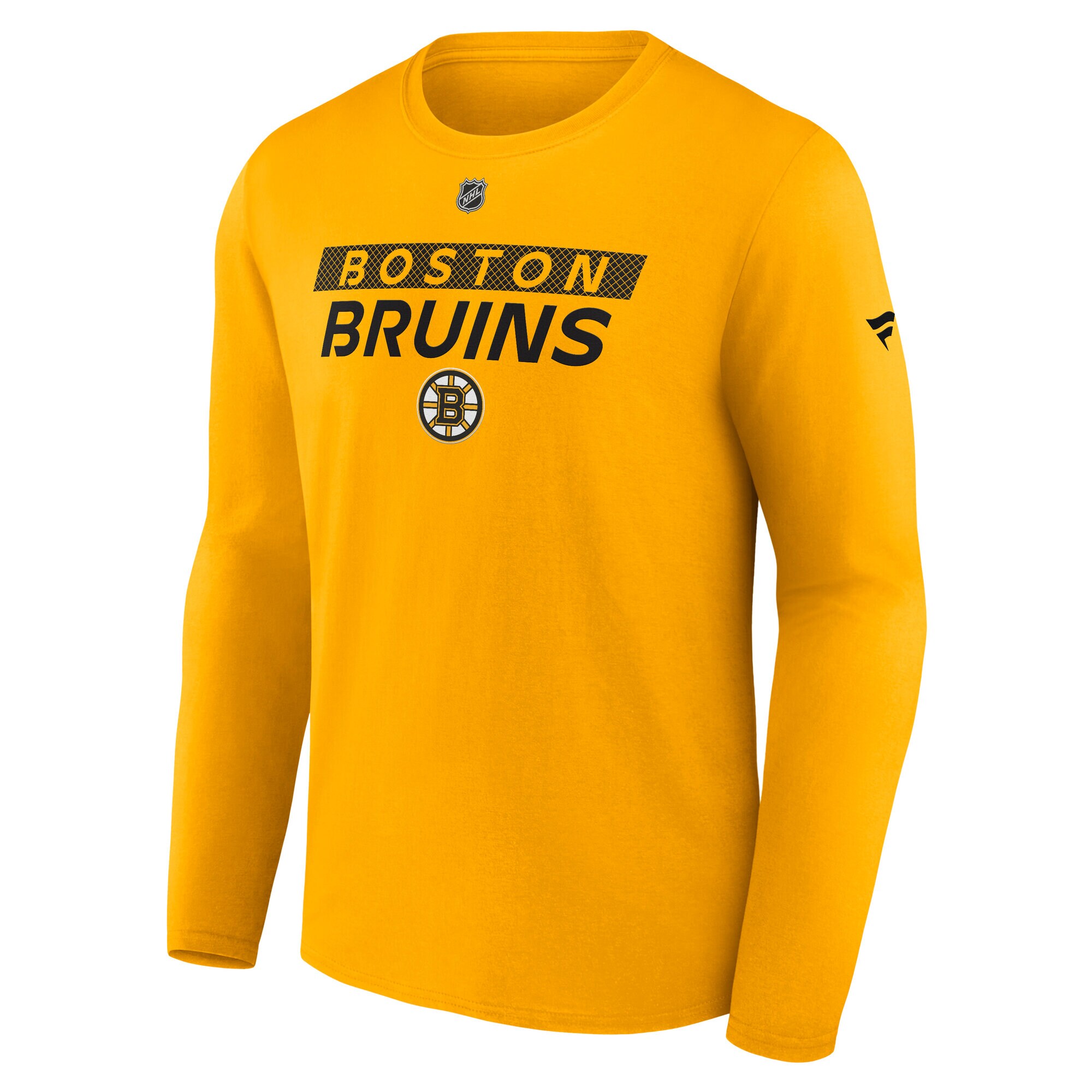 Men's Boston Bruins  Fanatics Gold Authentic Pro Core Primary Long Sleeve T-Shirt