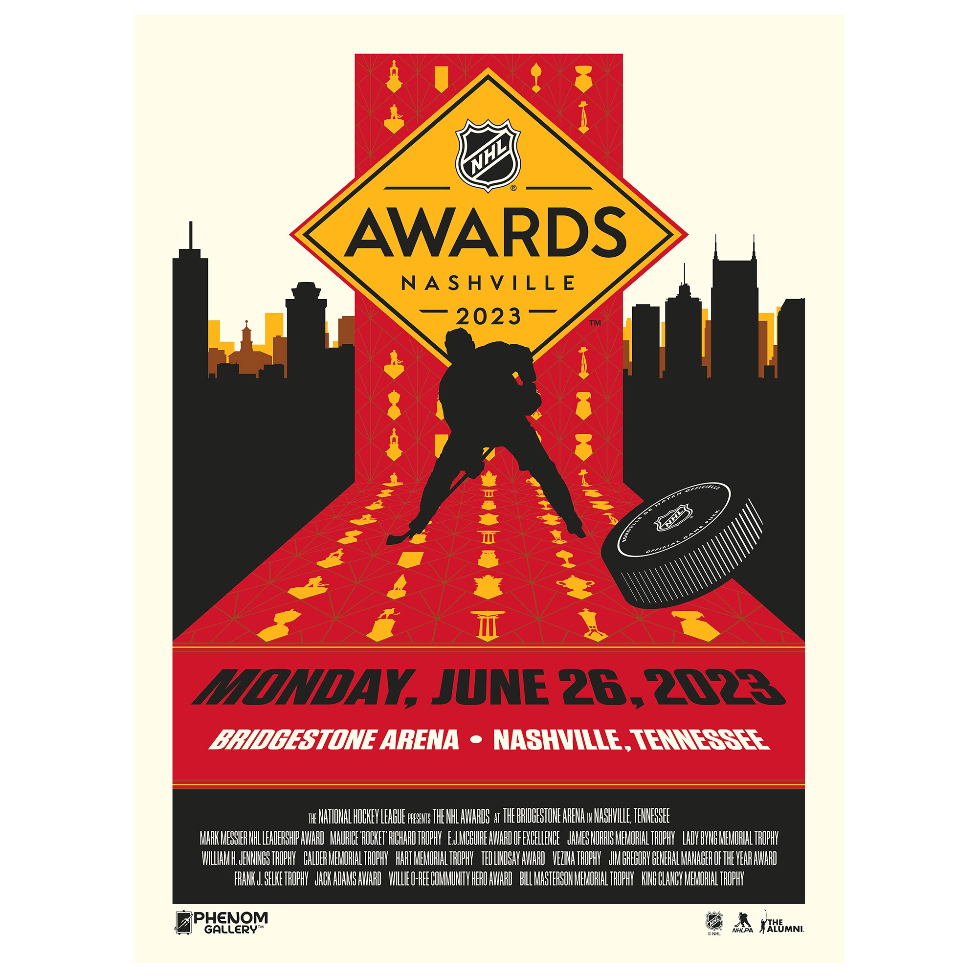 Phenom Gallery 2023 NHL Awards 18" x 24" Serigraph