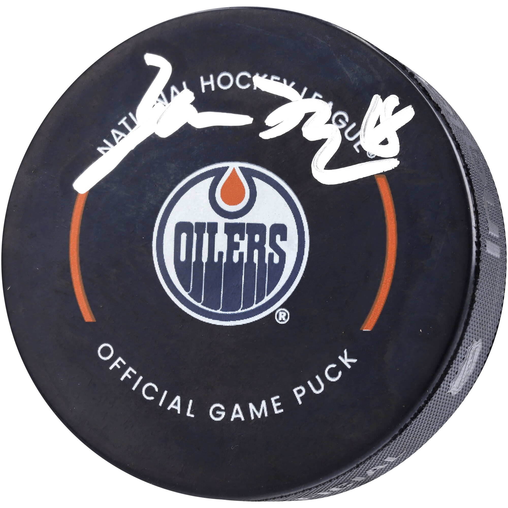 Autographed Edmonton Oilers Zach Hyman Fanatics Authentic Official Game Hockey Puck