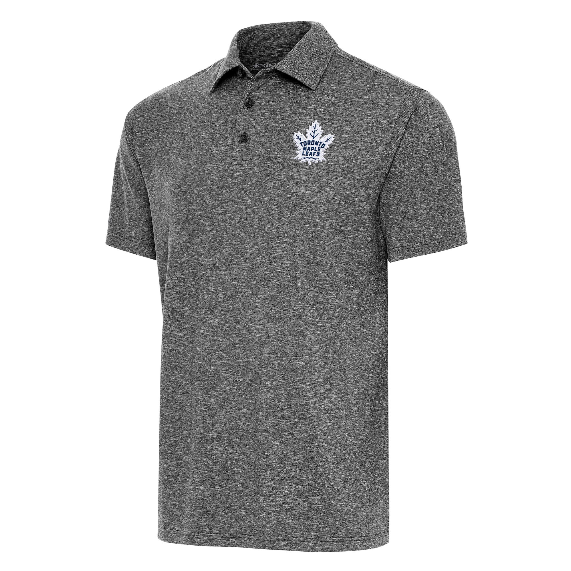 Men's Toronto Maple Leafs  Antigua Heather Black Big & Tall Par 3 Polo