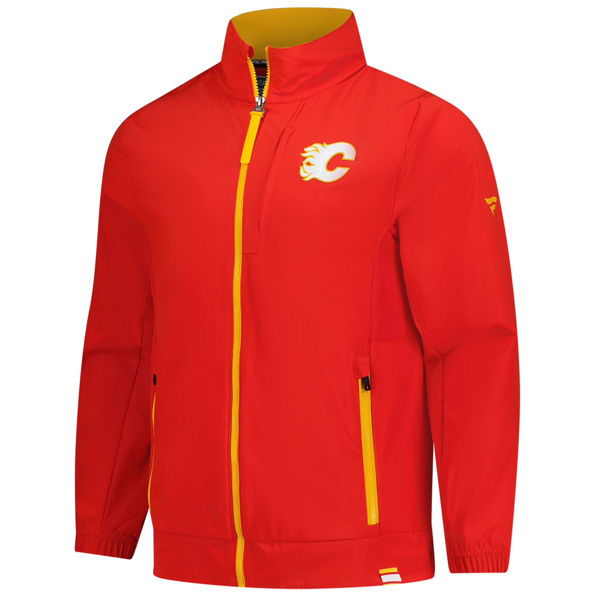 Men's Calgary Flames  Fanatics Red Authentic Pro Rink Coaches Full-Zip Jacket