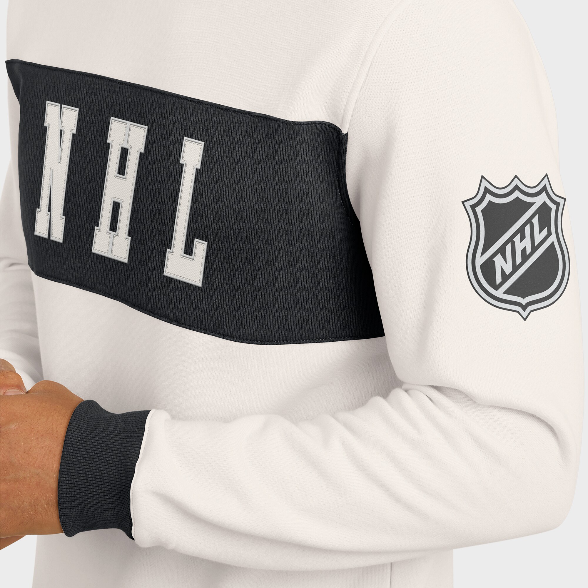 Men's NHL-Logo Darius Rucker Collection by Fanatics Cream Colorblock Pullover Sweatshirt 6 Men's NHL-Logo Darius Rucker Collection by Fanatics Cream Colorblock Pullover Sweatshirt