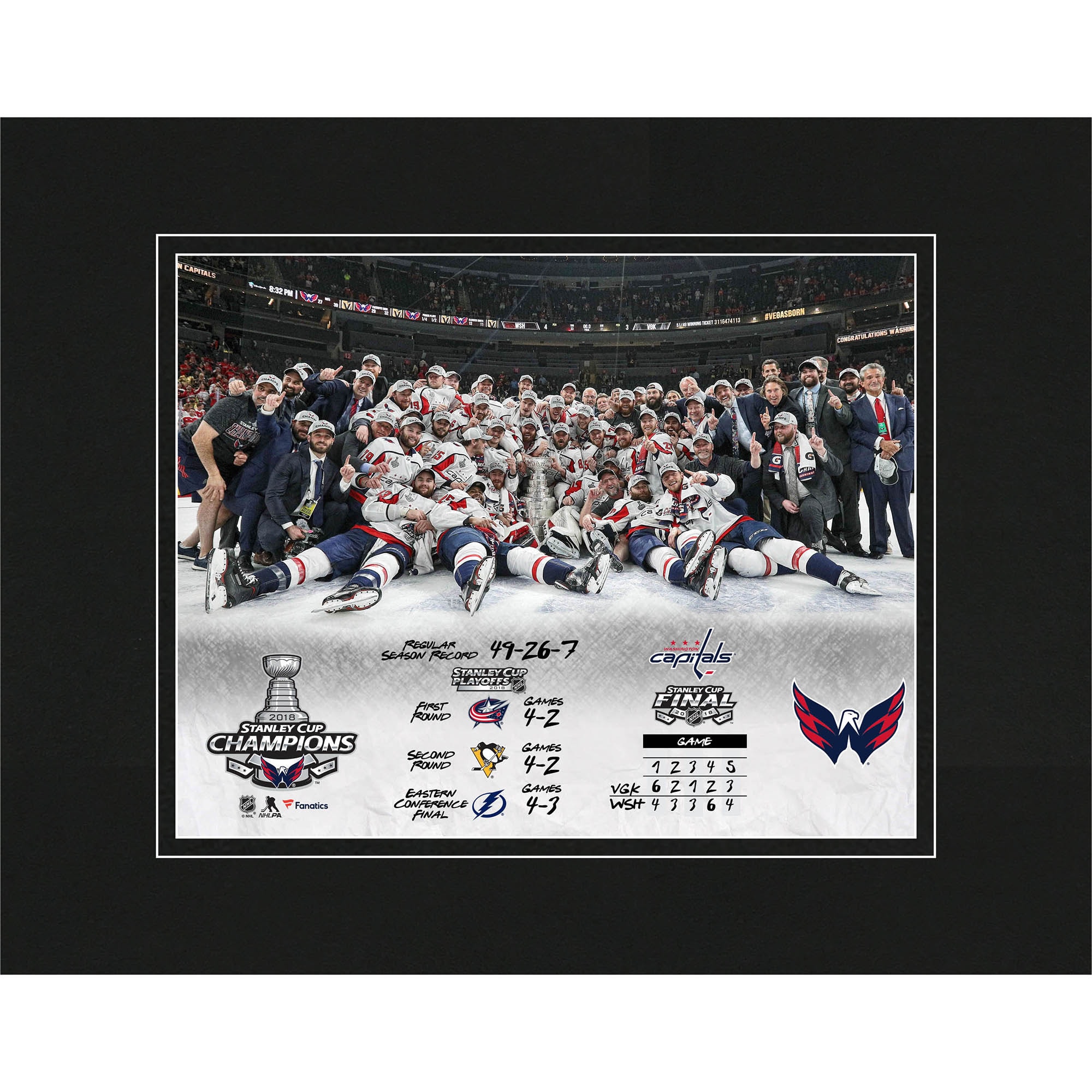 Washington Capitals Fanatics Authentic 2018 Stanley Cup Champions 8" x 10" Matted Photo